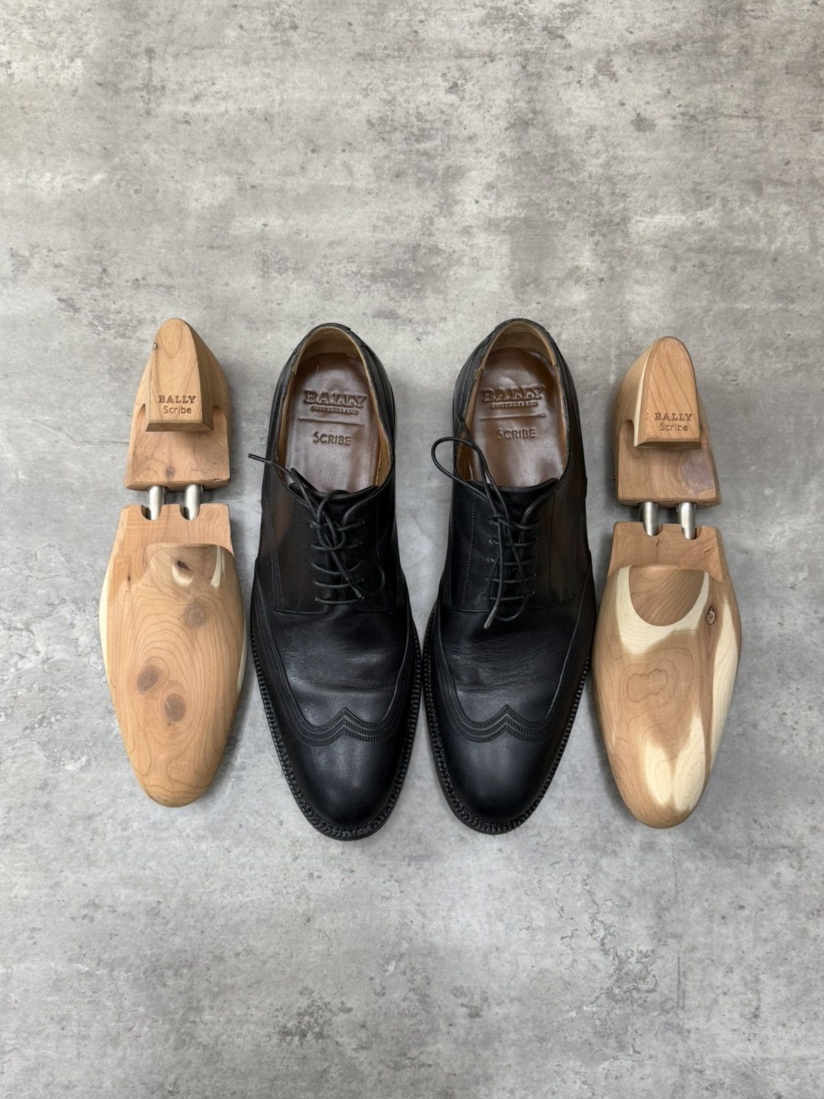 Bally Bally Scribe Black Leather Derby Shoes US 10 Size US 10 / EU 43 - 1 Thumbnail