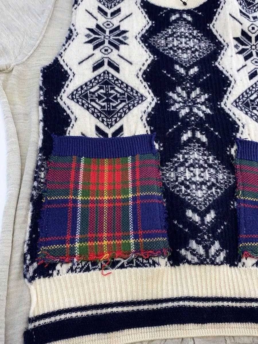 Comme des Garcons Homme Plus Reconstructed Vest Patch Short Sleeve Knit Sweater Size US M / EU 48-50 / 2 - 3 Thumbnail