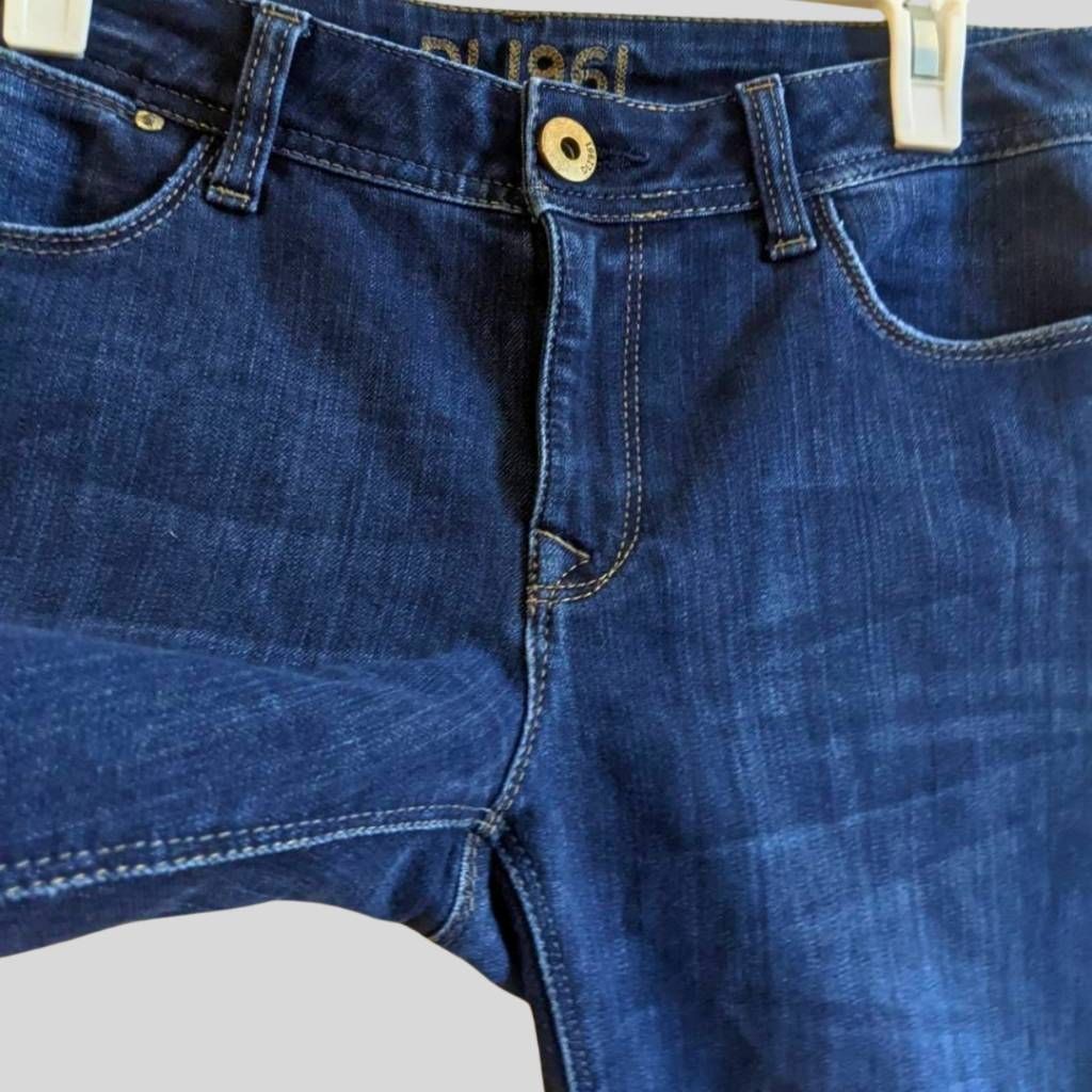 DL1961 DL1961 Grace High Rise Straight Jeans Size 29 Dark Indigo Wa Size 29" - 12 Thumbnail