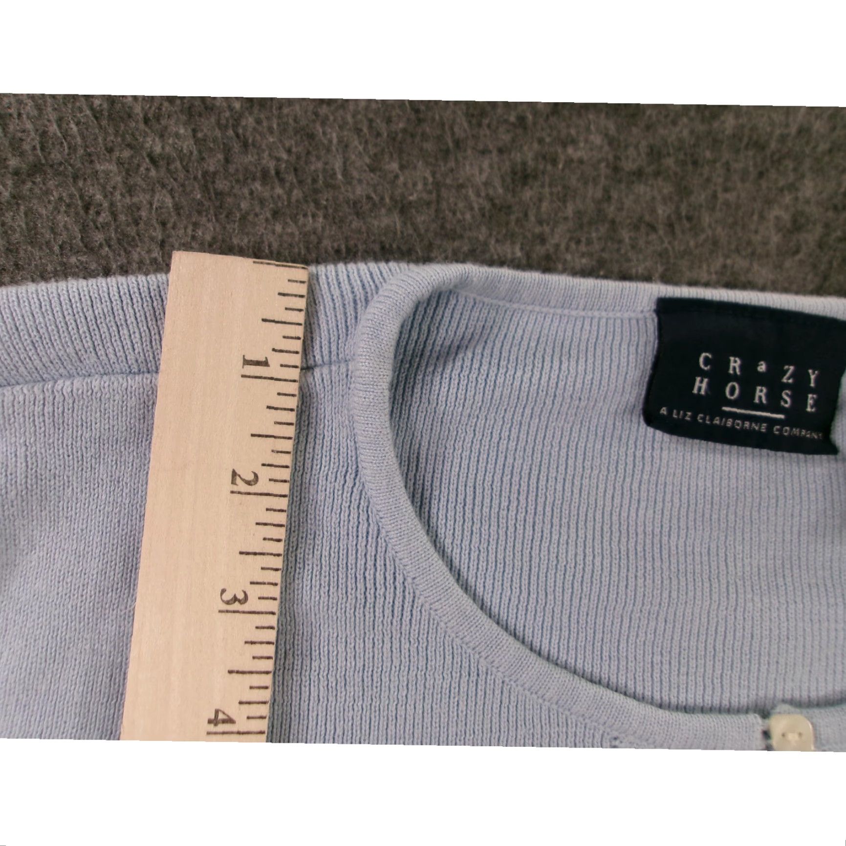 Vintage VINTAGE Crazy Horse Top Womens Large Blue Textured Retro Casual Y2K Hong Kong Size L / US 10 / IT 46 - 5 Thumbnail