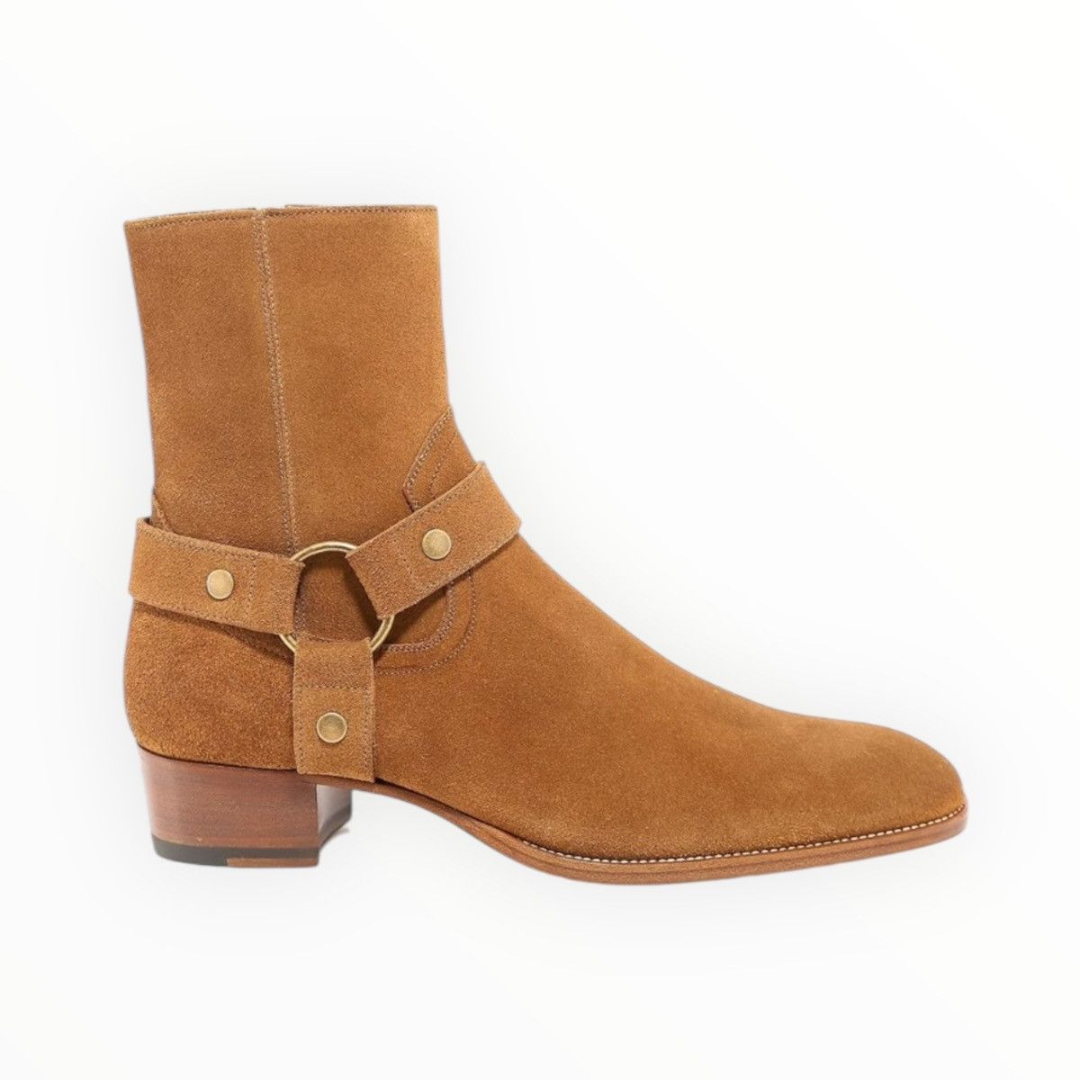 Saint Laurent Wyatt Harness Boots Suede