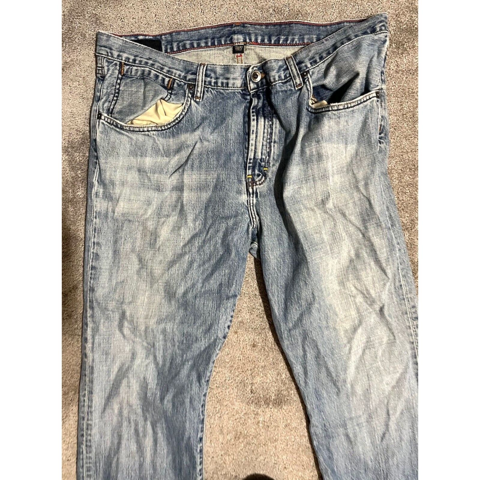 Banana Republic Banana Republic Jeans Mens 36x32 Denim Regular Straight City Preppy USA Cotton Blend Stretch Waist 35in Gray Vintage No 90s? Size US 36 / EU 52 - 4 Thumbnail