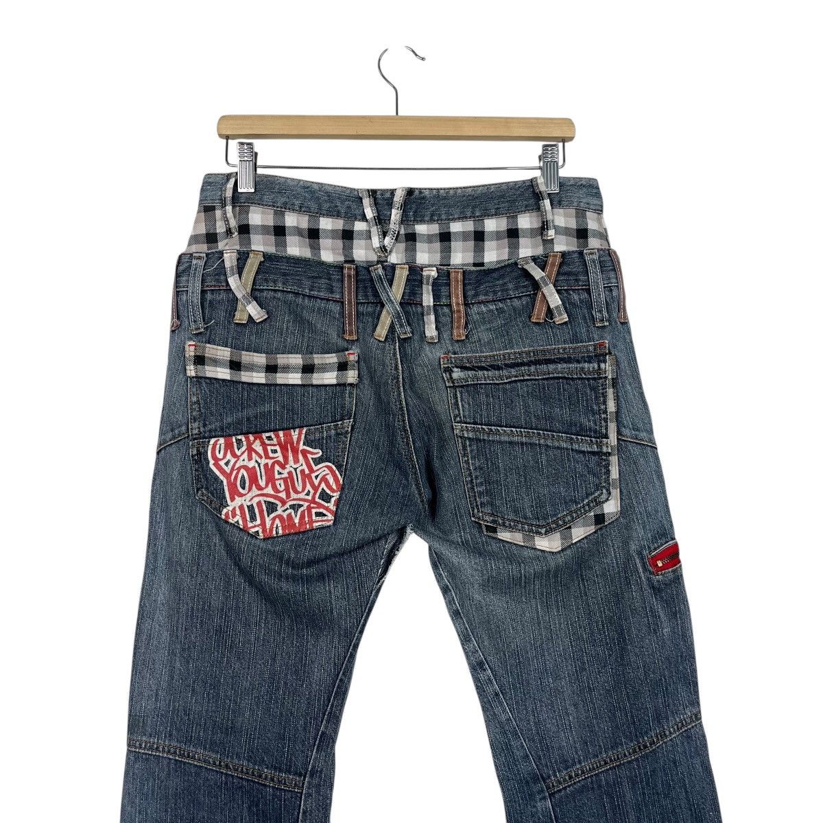 Seditionaries Vintage Antfui Double Waist Distressed Denim Jeans Size US 32 / EU 48 - 9 Thumbnail