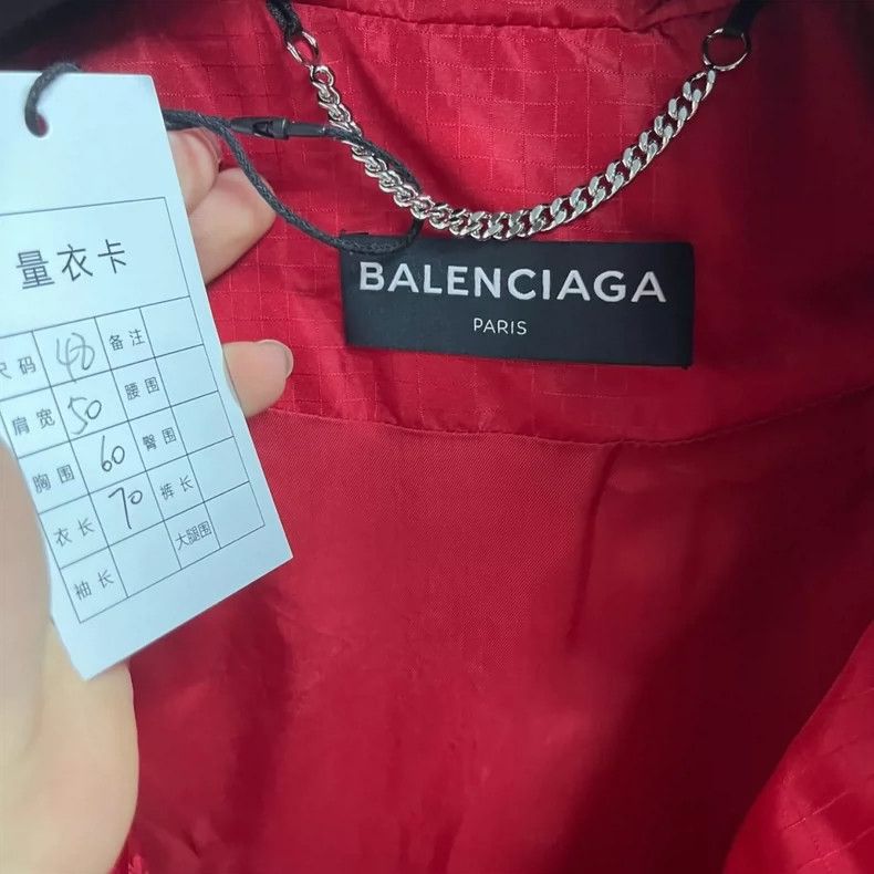 Balenciaga Balenciaga Red Solid Graphic Print Logo Down Jacket Coat Size US M / EU 48-50 / 2 - 3 Thumbnail
