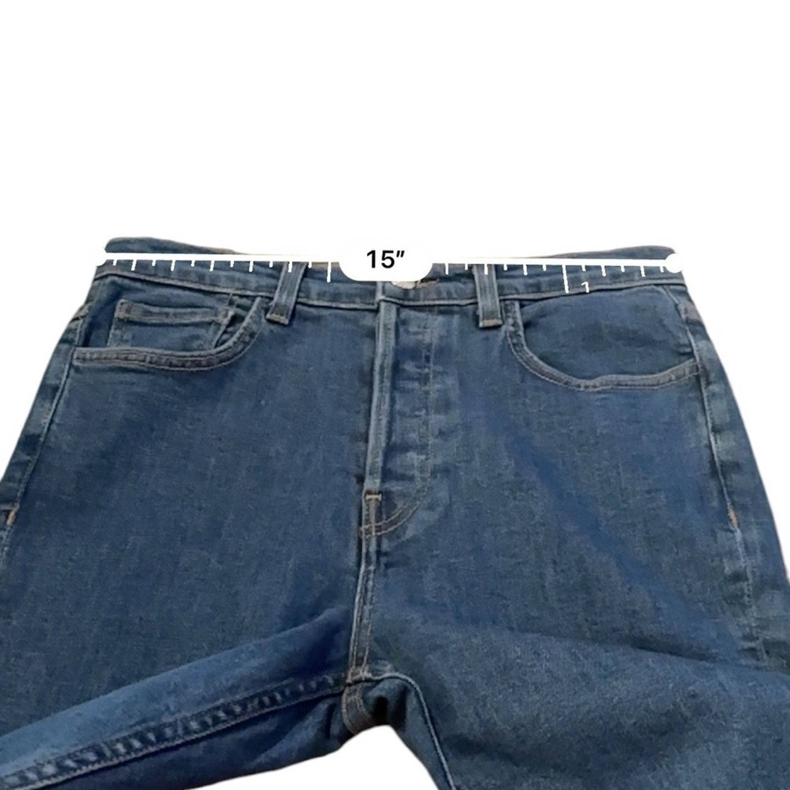 RE/DONE Re/done High Rise Medium Wash Skinny Leg Jeans Sz 30 Size 30" / US 8 / IT 44 - 10 Thumbnail