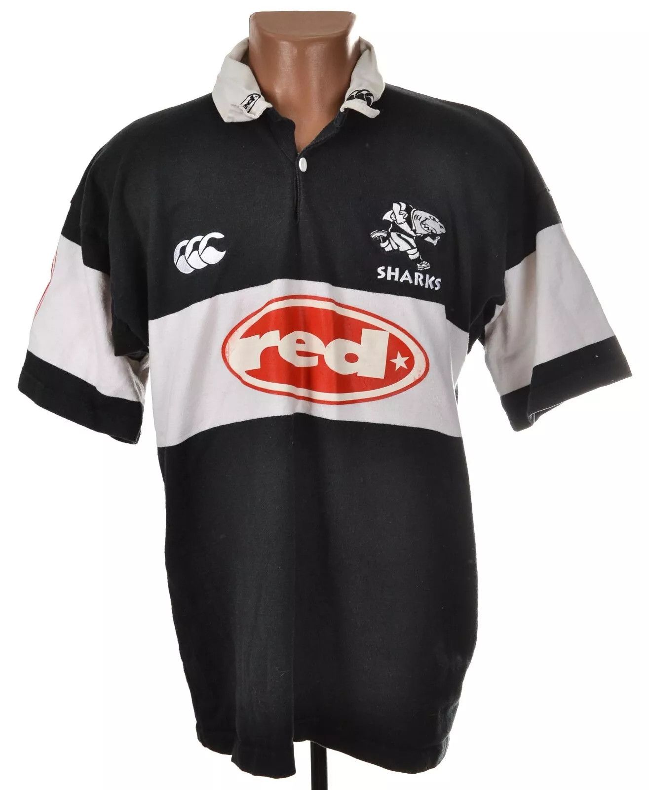 Canterbury of New Zealand SHARKS RUGBY UNION SHIRT JERSEY CANTERBURY SIZE L ADULT Size US L / EU 52-54 / 3 - 1 Thumbnail
