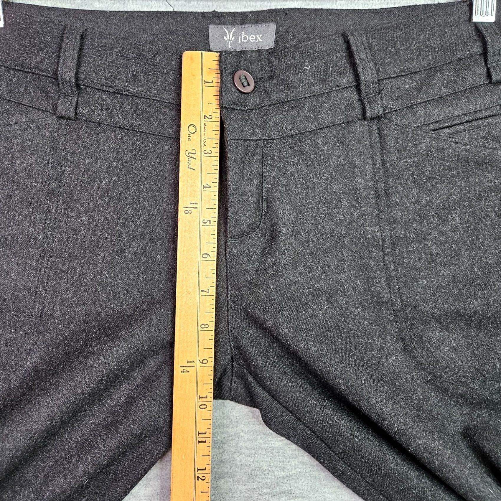 Vintage Ibex Women's 8 Black Straight Leg Dress Pants 100% Merino Wool Activewear Outdoor Workplace Size 30" / US 8 / IT 44 - 6 Thumbnail