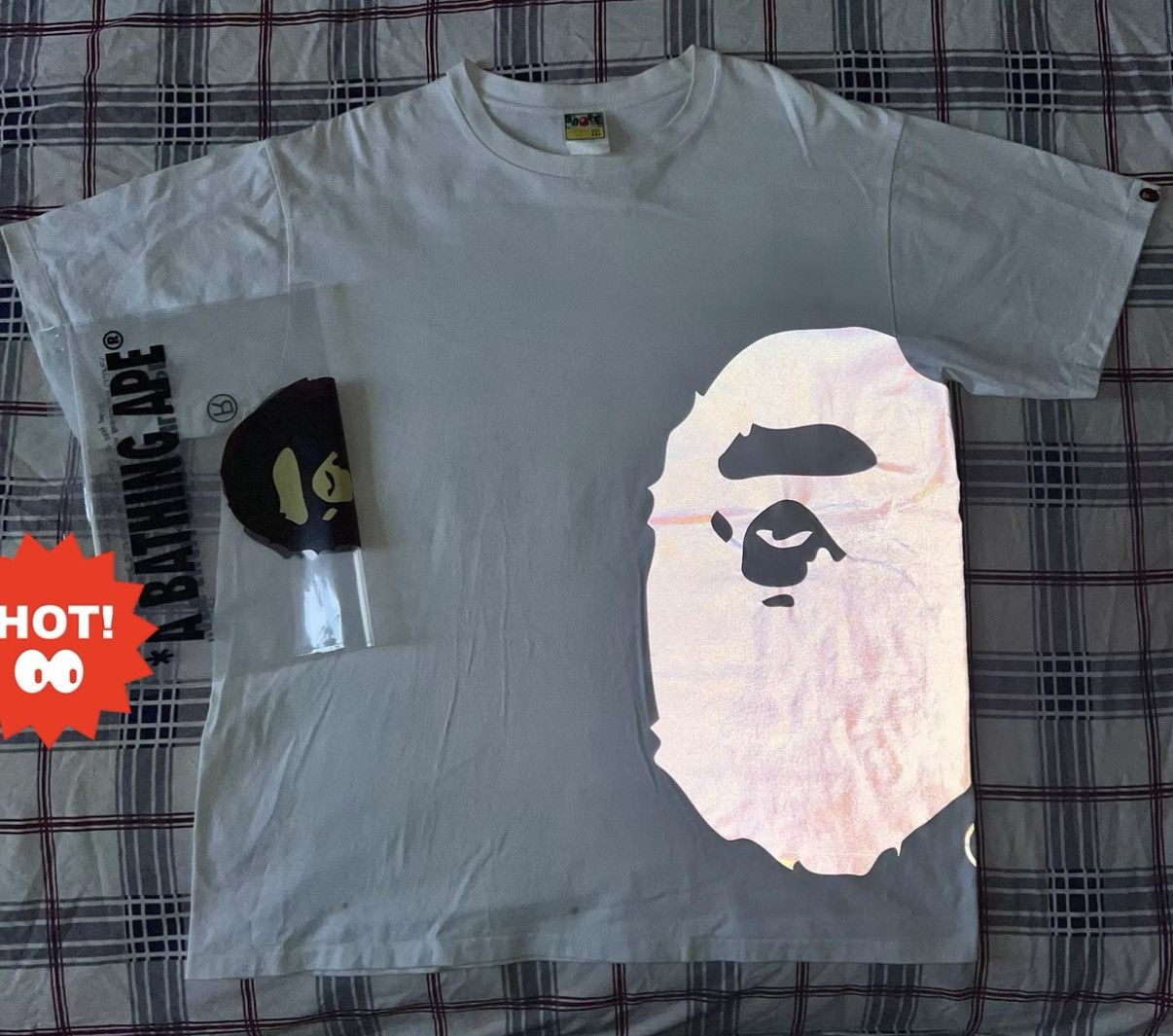 Bape BAPE OG Nigo era white reflective short-sleeve T-shirt Size US XXL / EU 58 / 5 - 2 Thumbnail