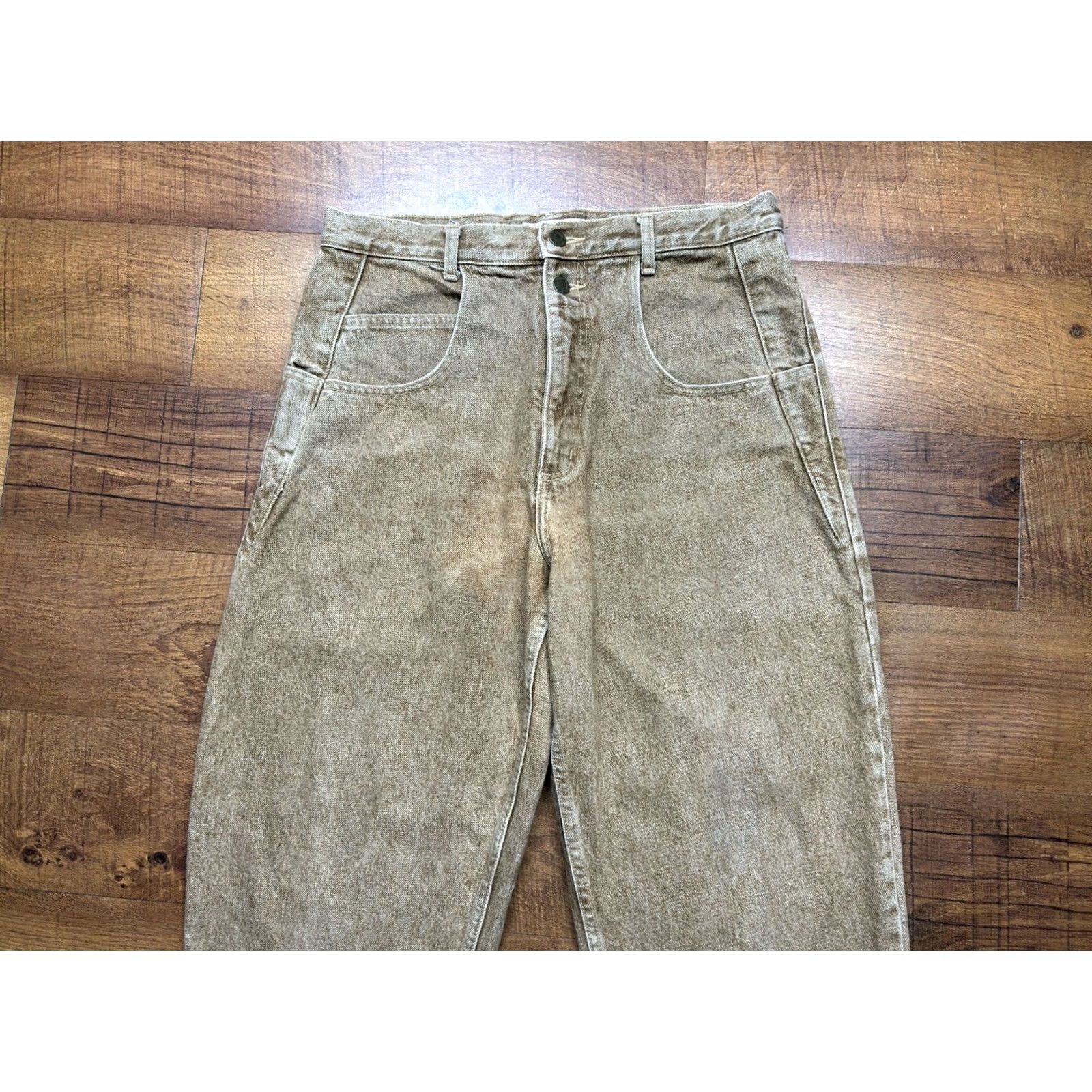Guess VINTAGE GUESS Jeans Mens 32X34 Brown Wash Denim USA Made Distressed Tapered Inseam 34 Boys Women Size US 32 / EU 48 - 3 Thumbnail