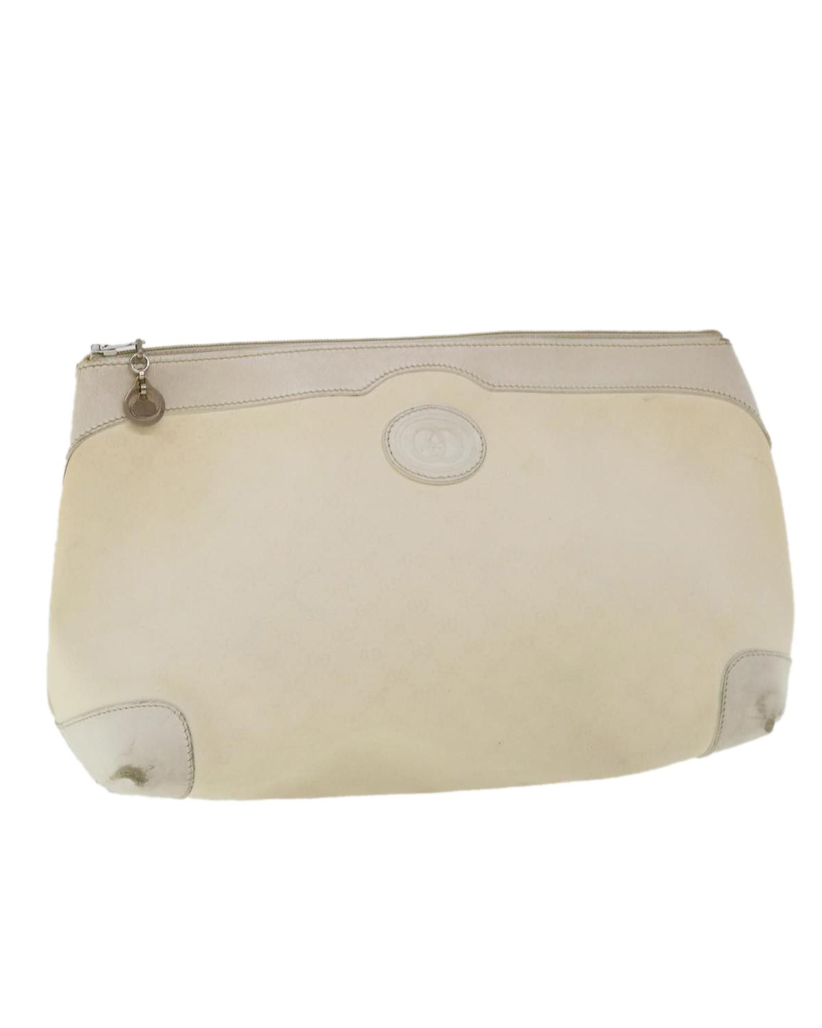 image of Gucci Monogram Mat Canvas Hand Bag in White, Women's
