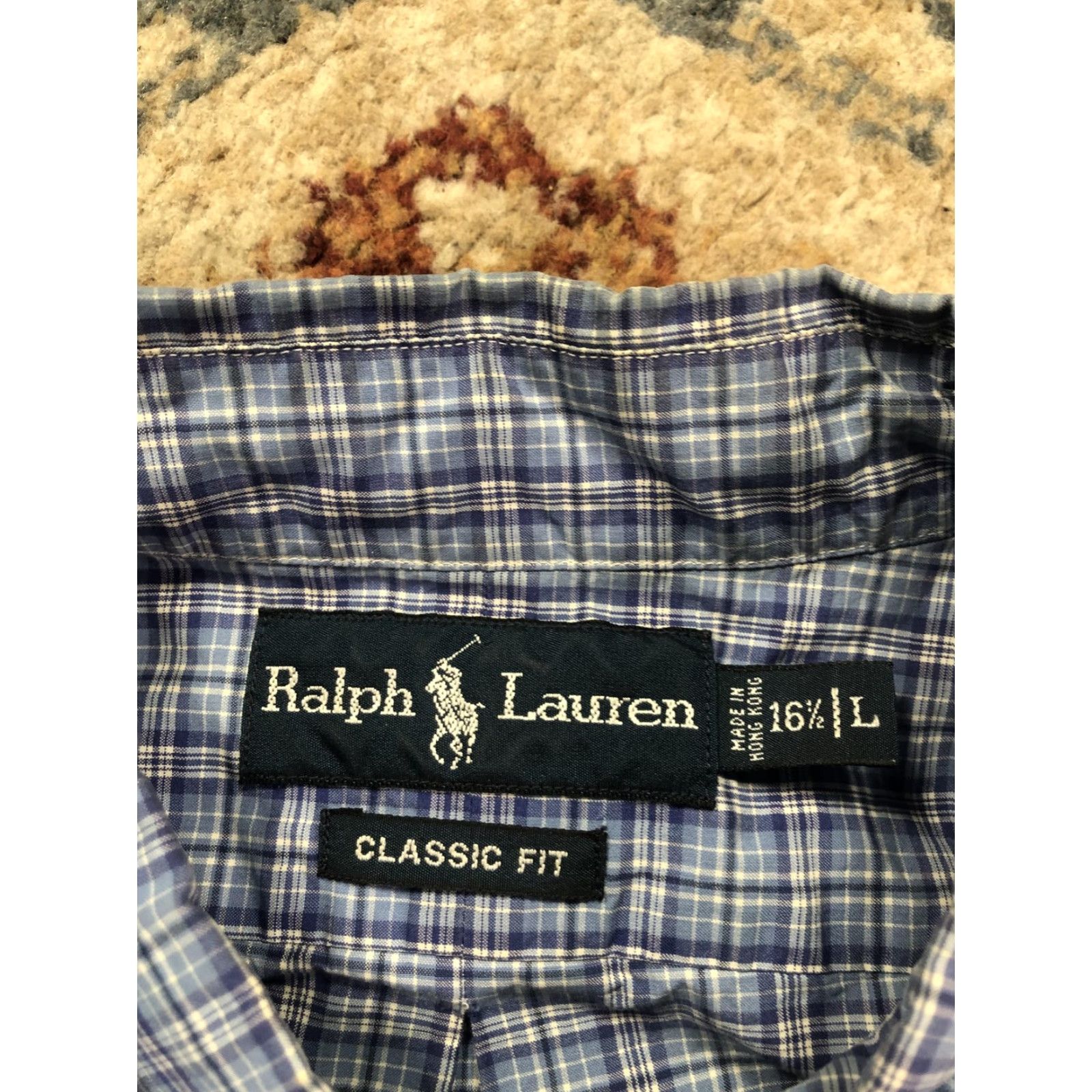 Ralph Lauren Ralph Lauren Shirt Mens Large Blue Plaid Long Sleeve Button Down Pony Logo Size US L / EU 52-54 / 3 - 7 Thumbnail