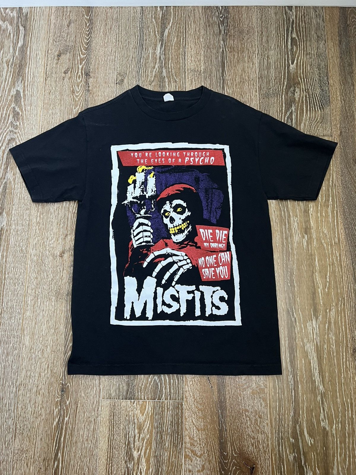 image of Band Tees x Misfits Die Die My Darling Tee in Black, Men's (Size Small)