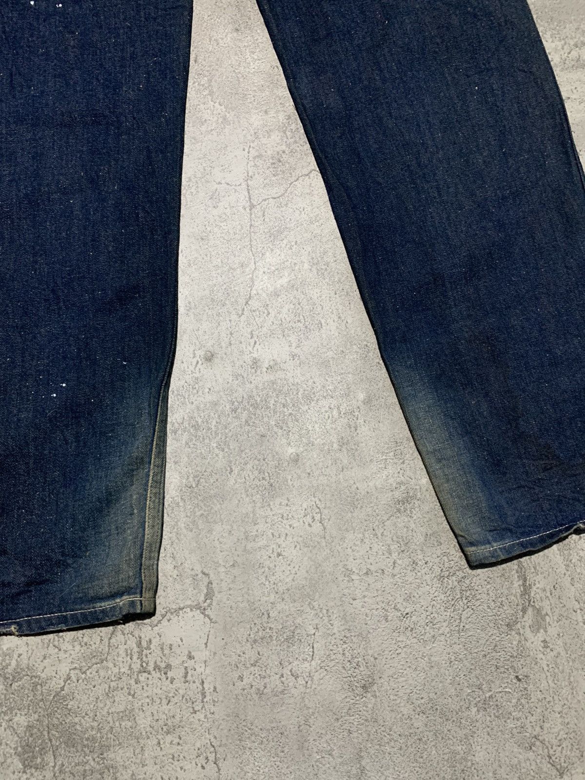 Le Grande Bleu (L.G.B.) Vintage Duffers fatigue buckleback splatter wide leg denim Size US 34 / EU 50 - 12 Thumbnail