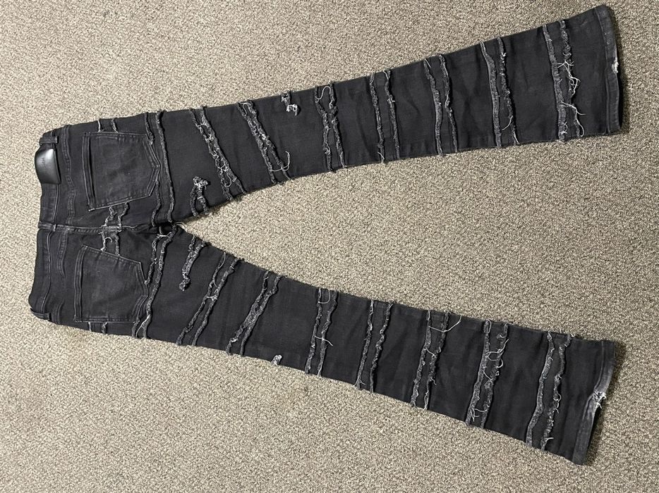 Valabasas Black Distressed Valabasas Flared Jeans | Grailed