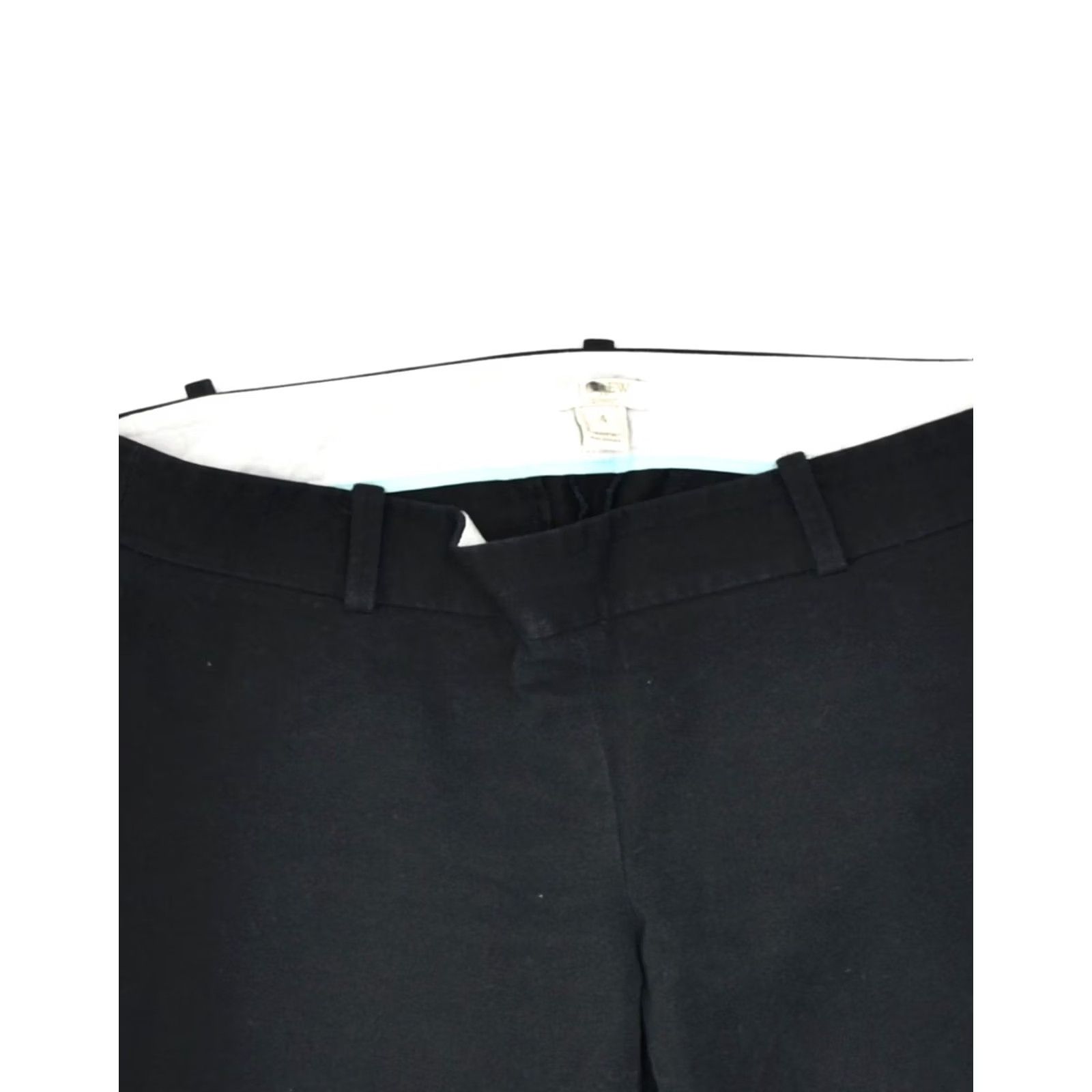 J.Crew J. CREW Womens Slim Capri Trousers Black Cotton Small US 4 W27 L24 Size 28" / US 6 / IT 42 - 3 Thumbnail