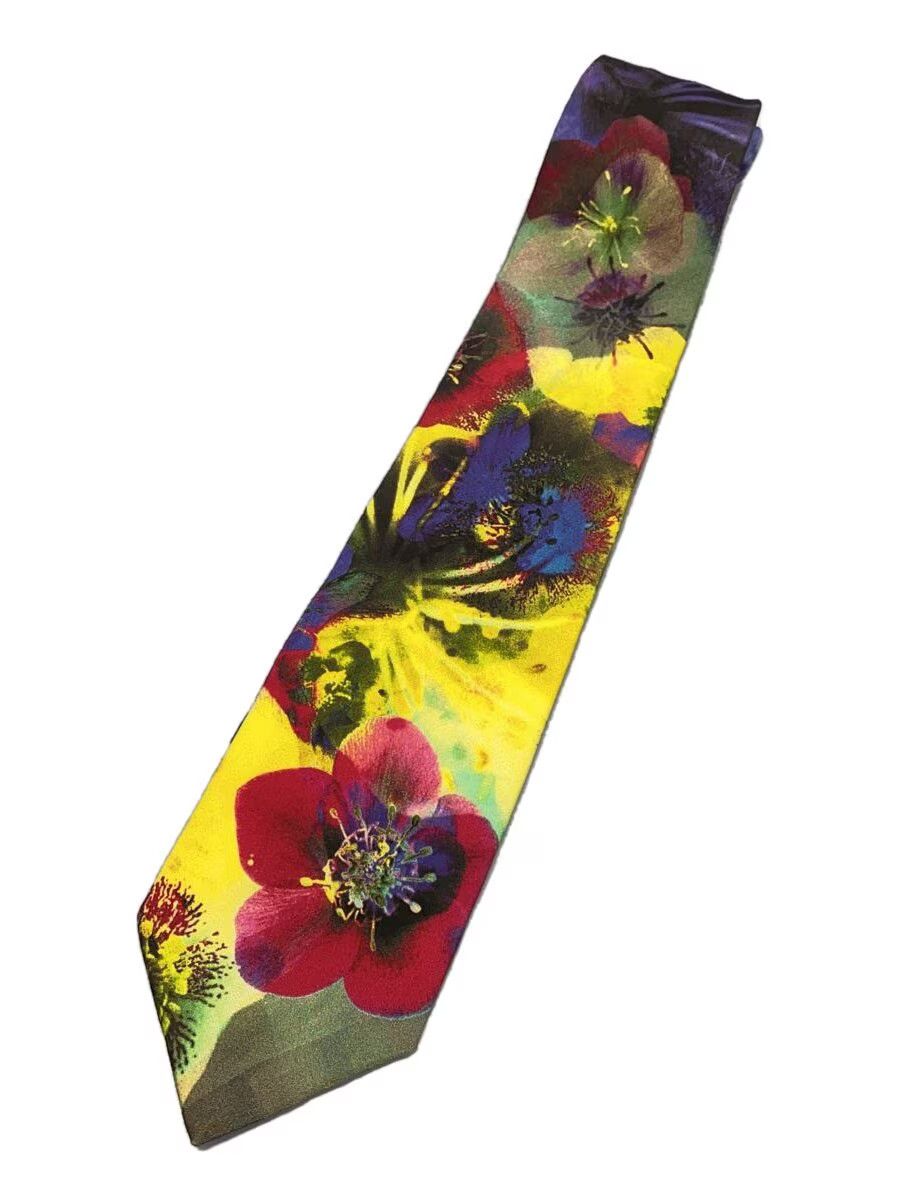 Jean Paul Gaultier Floral Silk Tie Size ONE SIZE - 1 Thumbnail