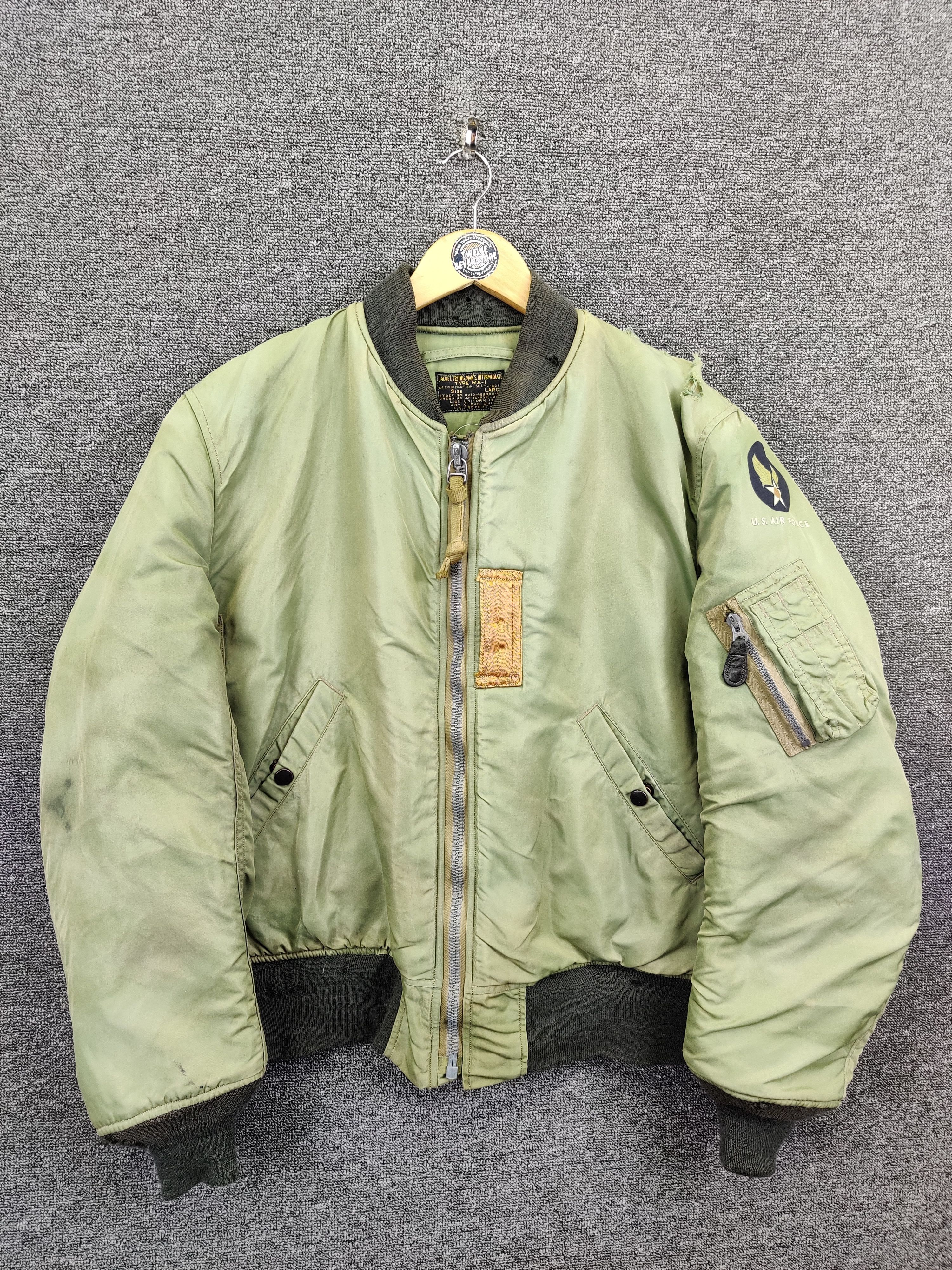 Vintage Buzz Rickson's Distressed Ma-1 Bomber Flight Jacket