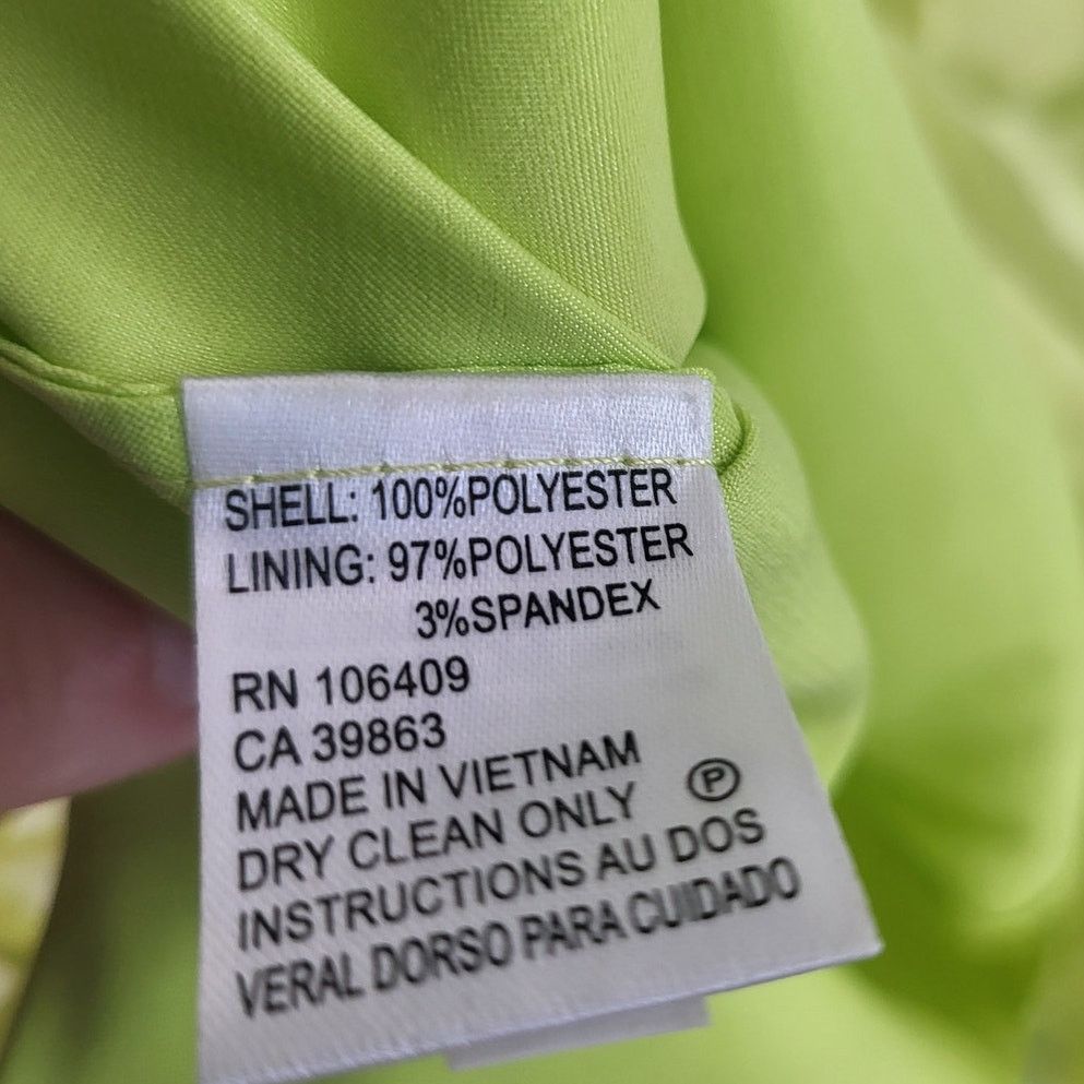 Other Tahari Neon Green Sleeveless Dress with Mesh Overlay - Sz 4 Size S / US 4 / IT 40 - 4 Thumbnail