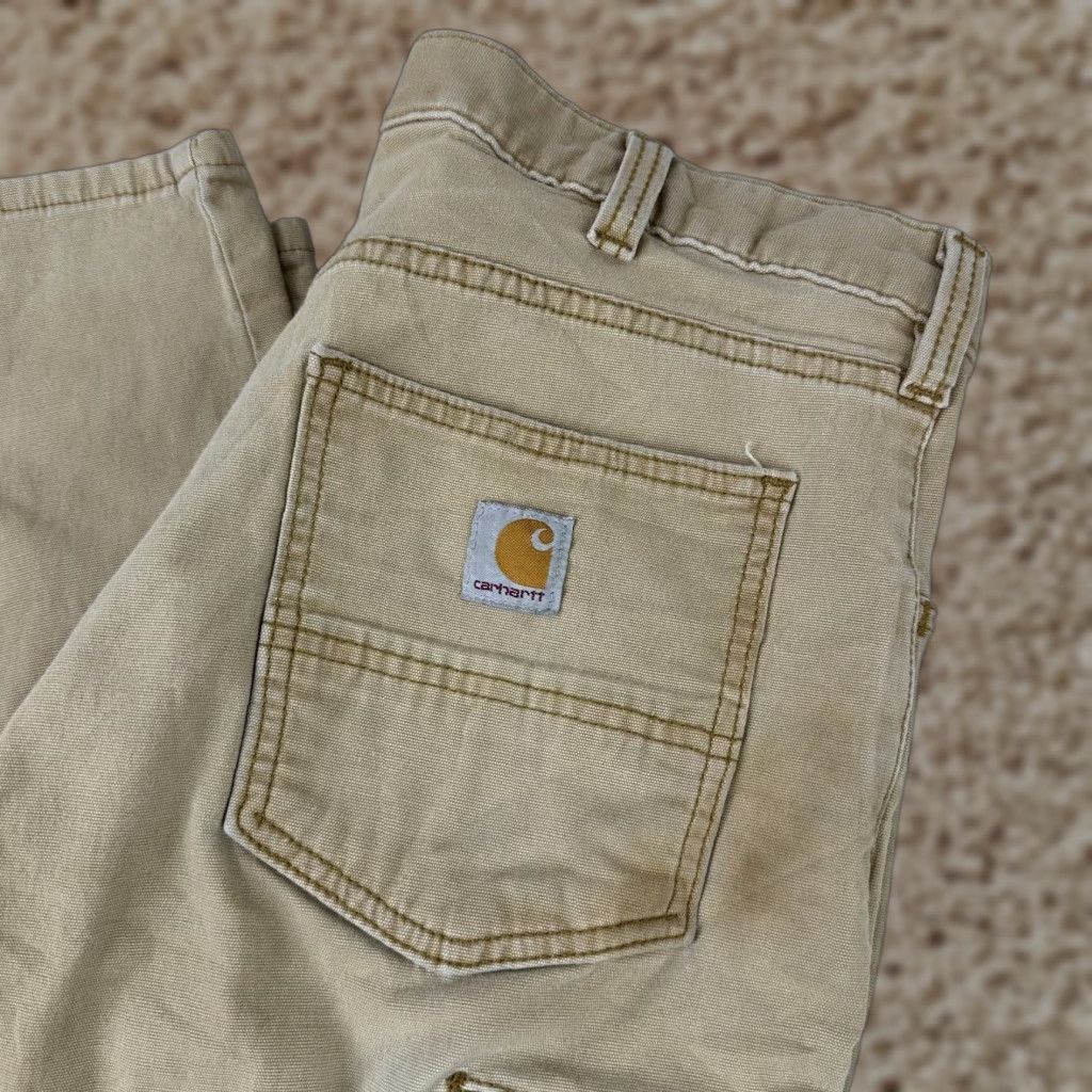 Carhartt Carhartt Pants Baggy Relaxed Fit 5-Pocket Canvas Workwear Mens 34x32 Brown Industrial Carpenter Short Description: Stains - Pre-Owned Size US 34 / EU 50 - 1 Thumbnail