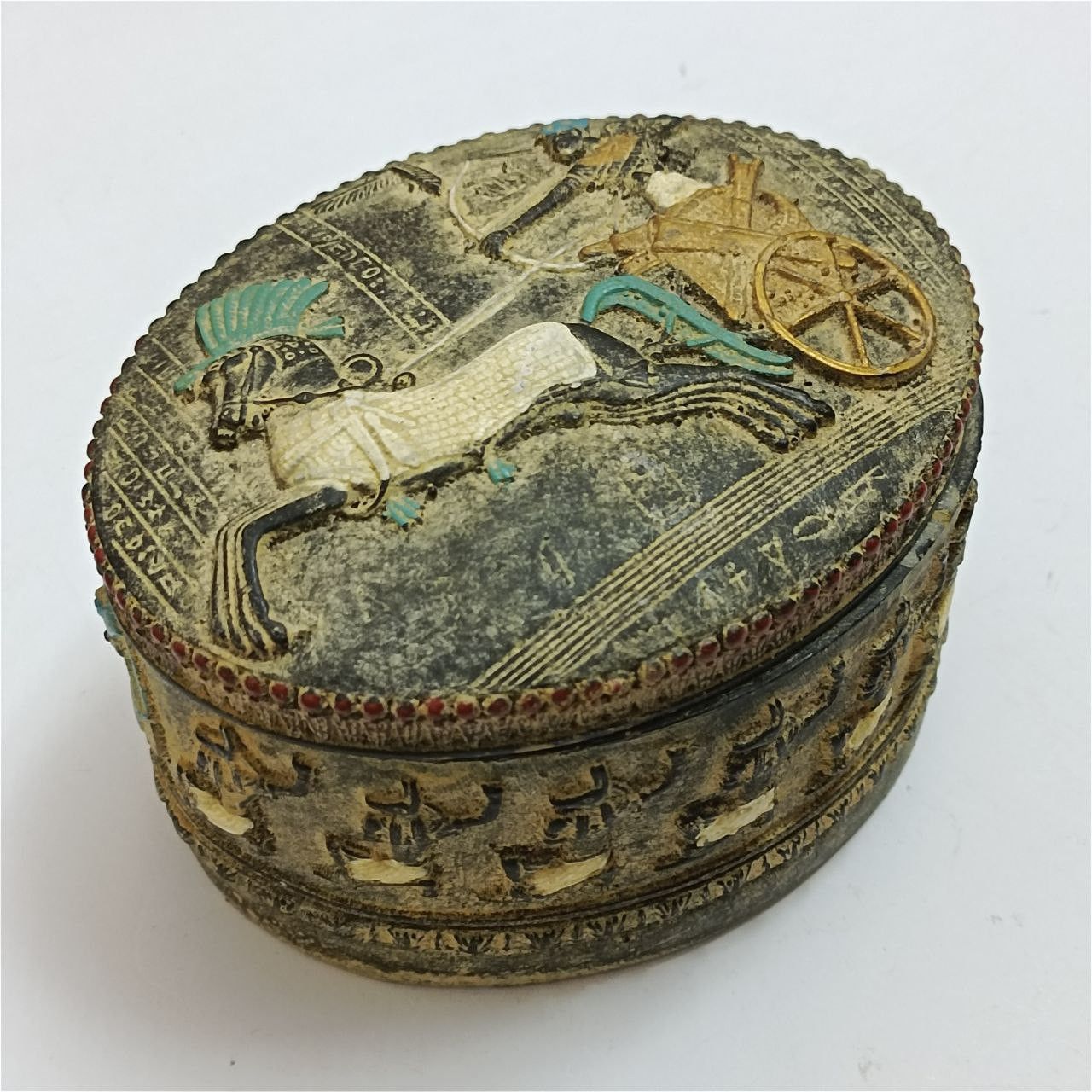 Vintage Egyptian jewelry box – Pharaonic antique sculpture