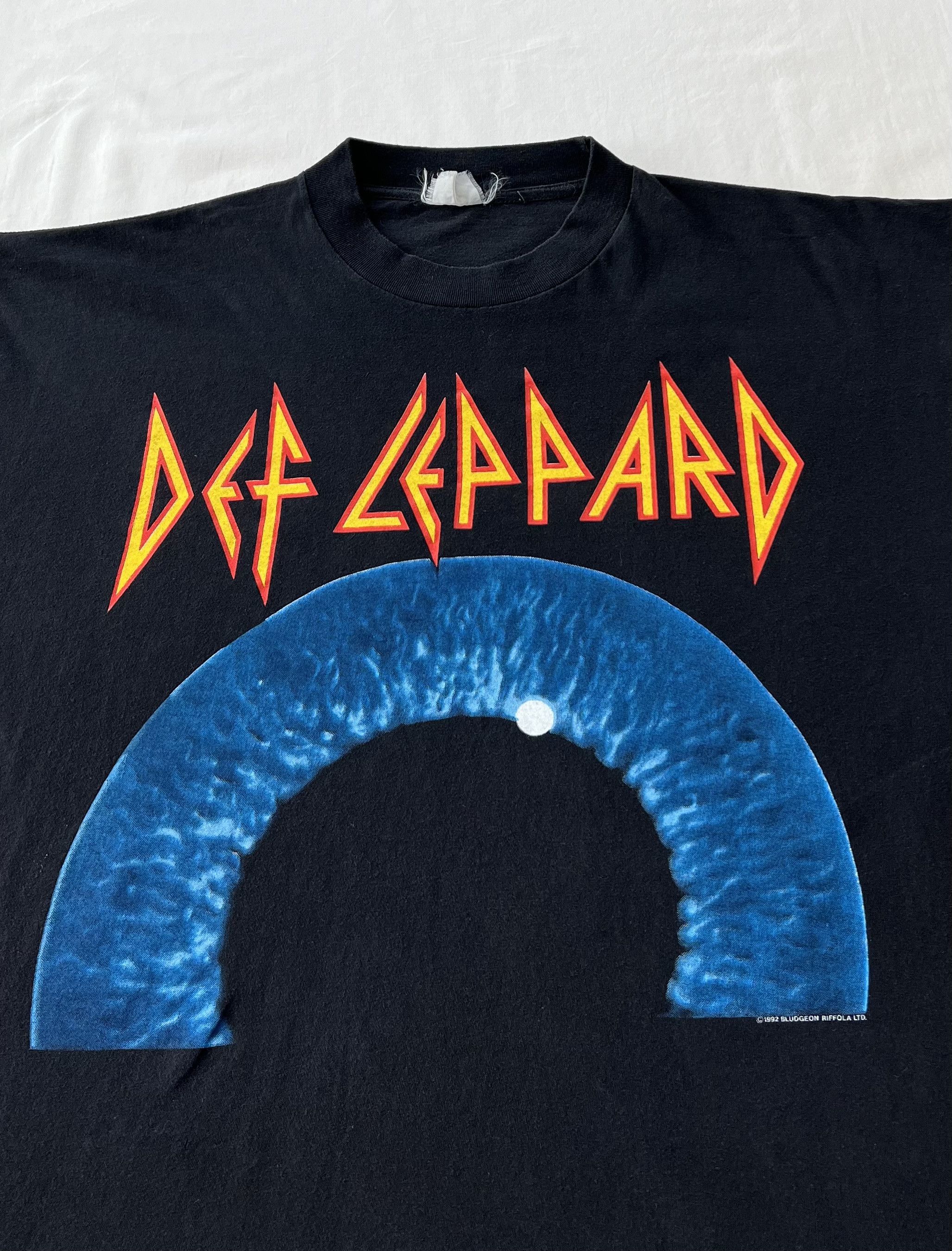 Band Tees Vintage 1992 Def Leppard Adrenalize Black T-shirt Size US XL / EU 56 / 4 - 4 Thumbnail