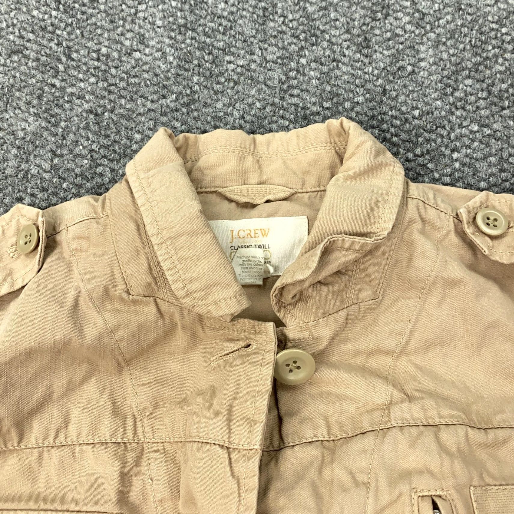 J.Crew J.Crew Military Jacket Mens Medium Twill Utility Casual Field Coat Beige Size M / US 6-8 / IT 42-44 - 2 Thumbnail
