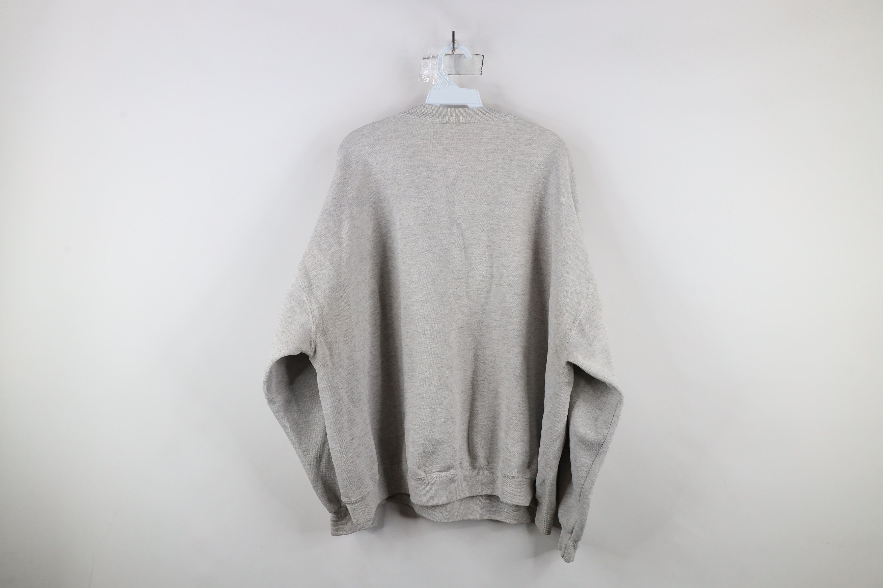 Vintage Vintage 90s Streetwear Blank Crewneck Sweatshirt Gray USA Size US XXL / EU 58 / 5 - 12 Thumbnail