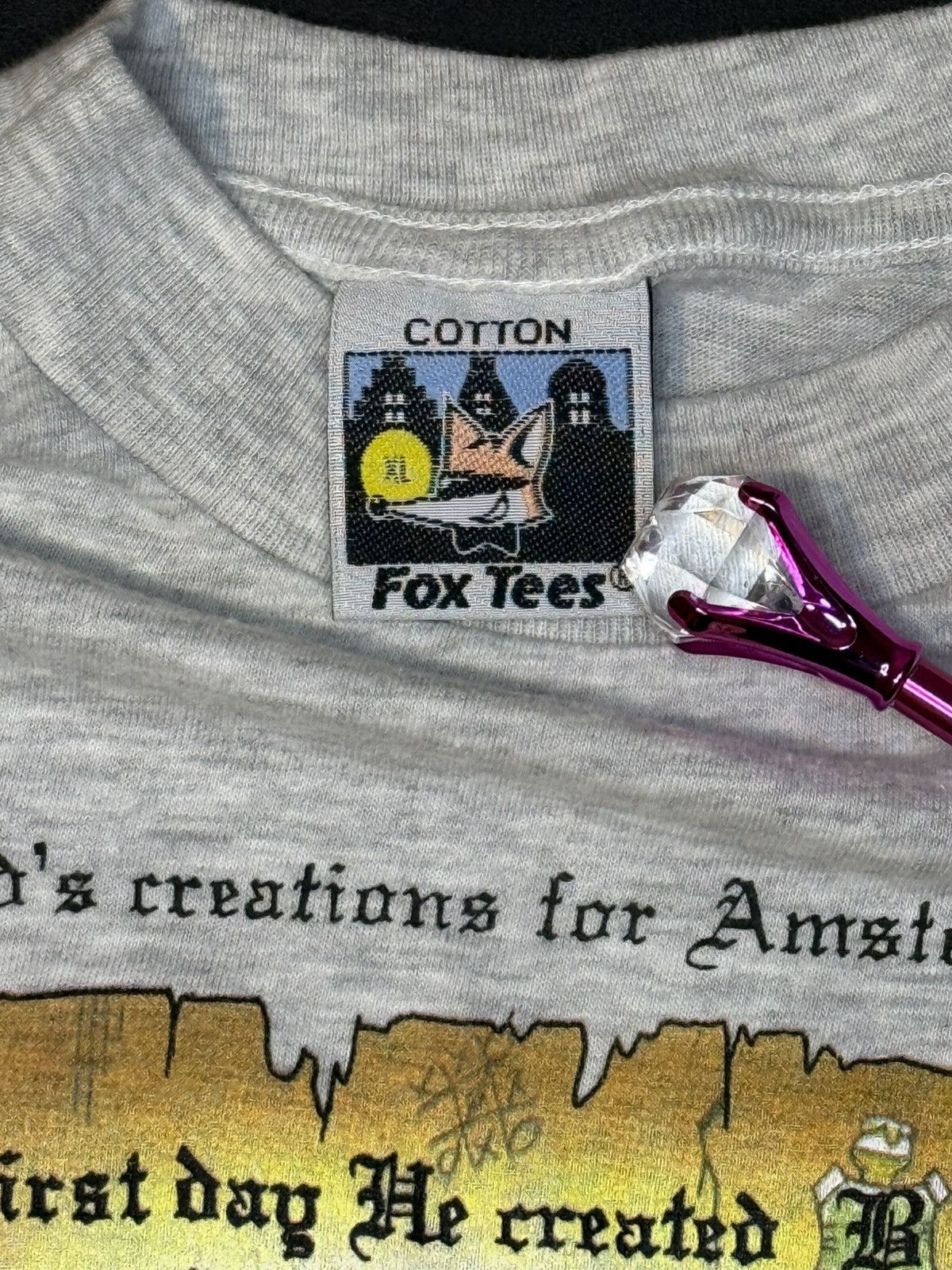 Vintage 90’s “God’s Creations for Amsterdam” cartoon tee Size US XL / EU 56 / 4 - 2 Thumbnail