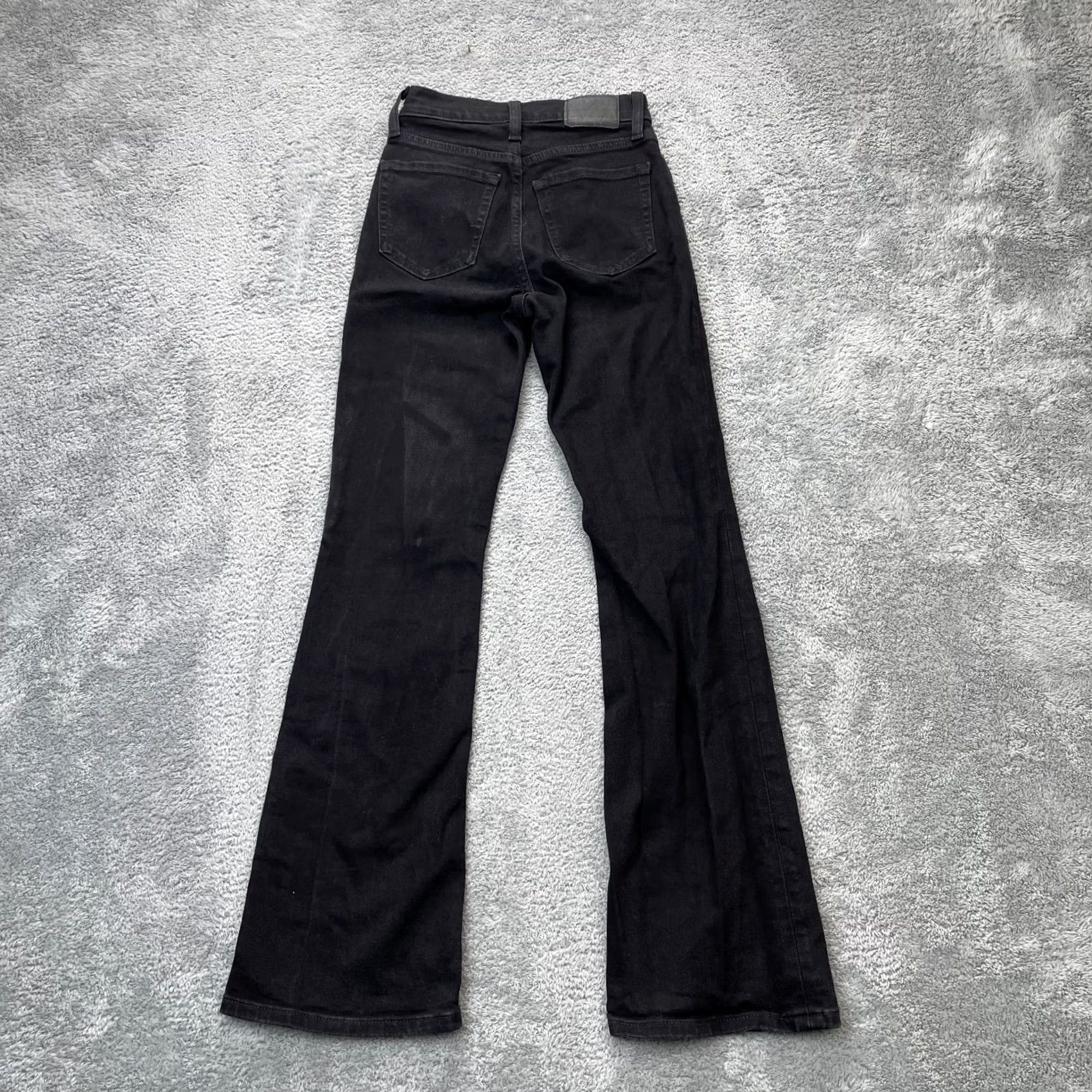 Vintage VINTAGE Aeropostale Jeans Womens 00 Black Flared Leg Denim High Rise Stretch Bootcut Shirt? Size 42" / US 20 - 2 Thumbnail