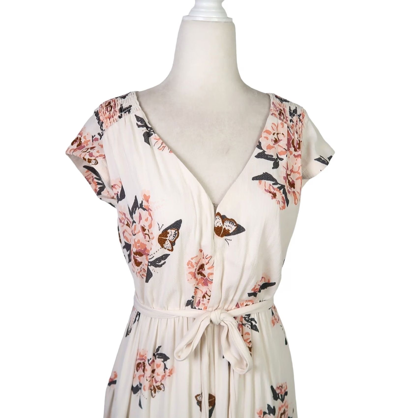Free People Free People All I Got cream and pink floral print maxi dress 2 Size XS / US 0-2 / IT 36-38 - 2 Thumbnail