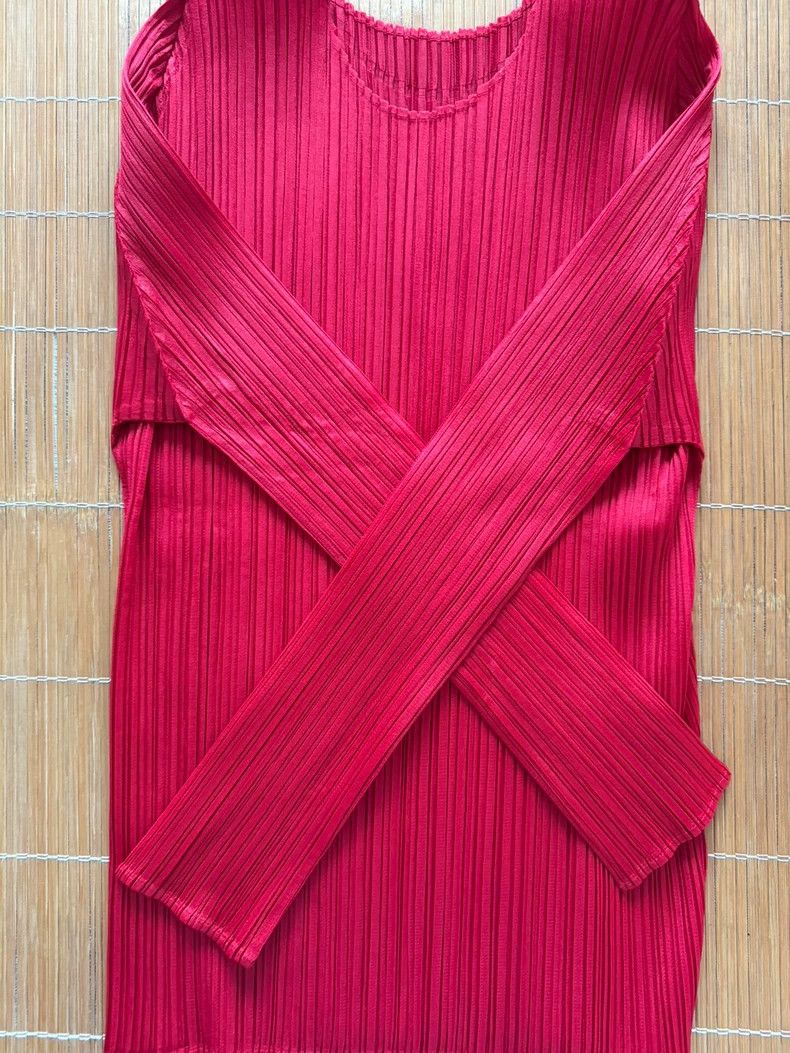 Other Issey Miyake size:3 Red pleated short-sleeved shirt Size S / US 4 / IT 40 - 2 Thumbnail