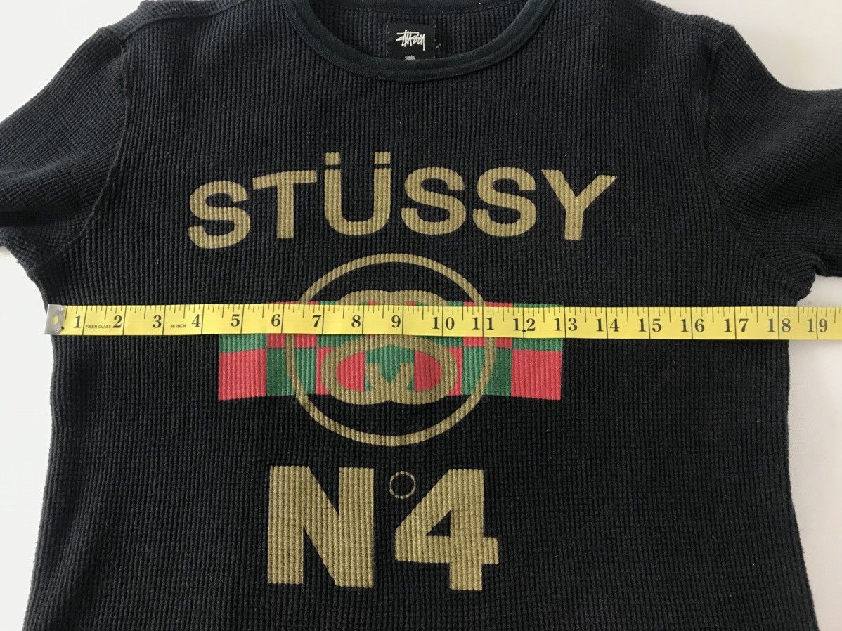 Stussy 90s Stussy No 4 Waffle Longsleeve Printed Tee Size S / US 4 / IT 40 - 8 Thumbnail
