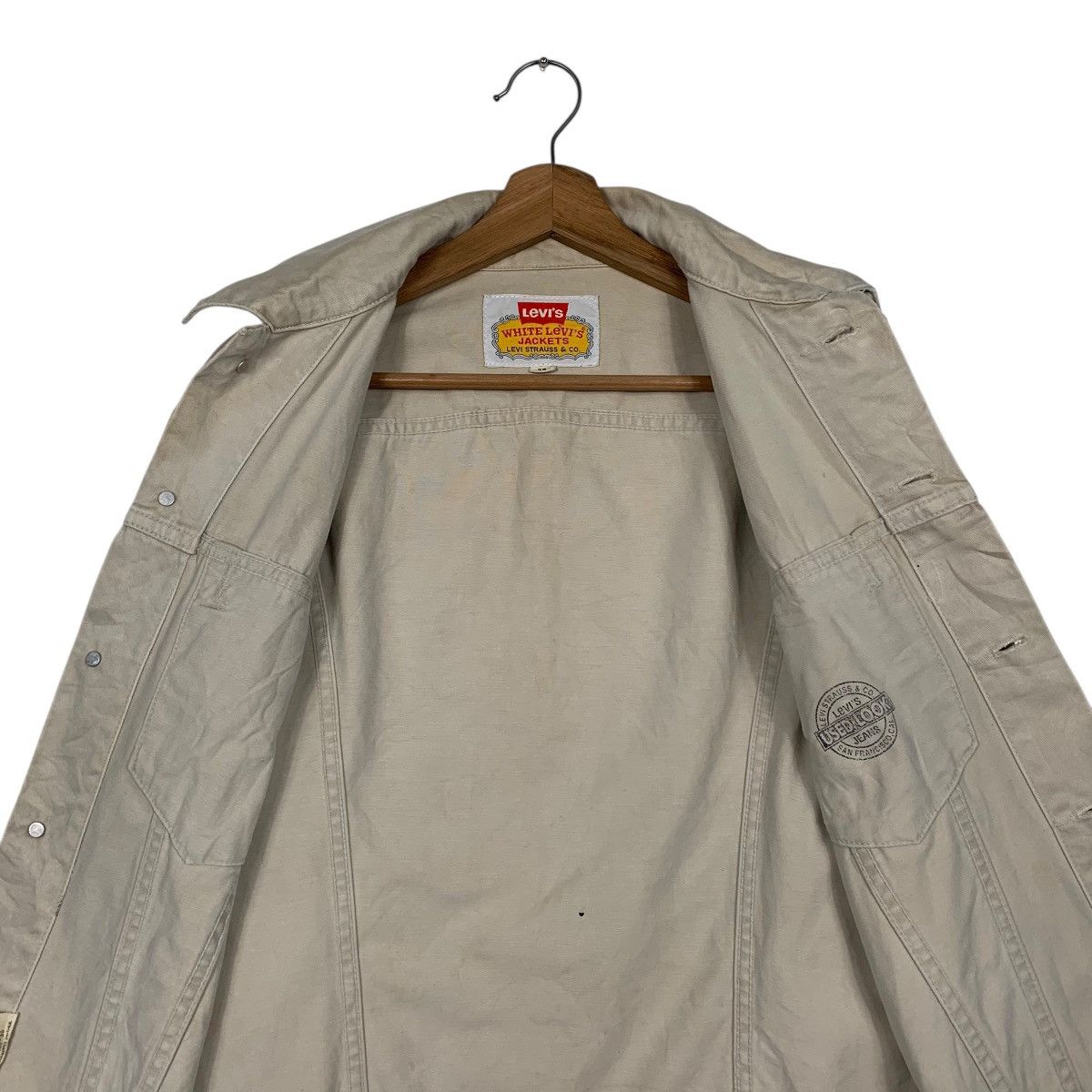 Levi's White Levis Trucker Jacket Size US S / EU 44-46 / 1 - 12 Thumbnail