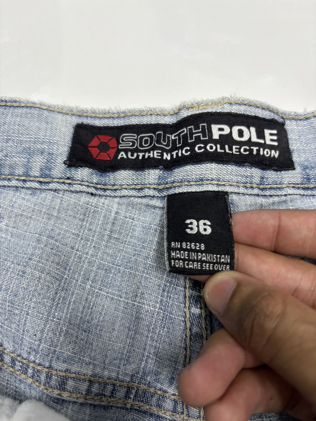 Southpole 🔥SOUTHPOLE BAGGY JEANS DISTRESSED DENIM SKATER STYLE Size US 36 / EU 52 - 10 Thumbnail