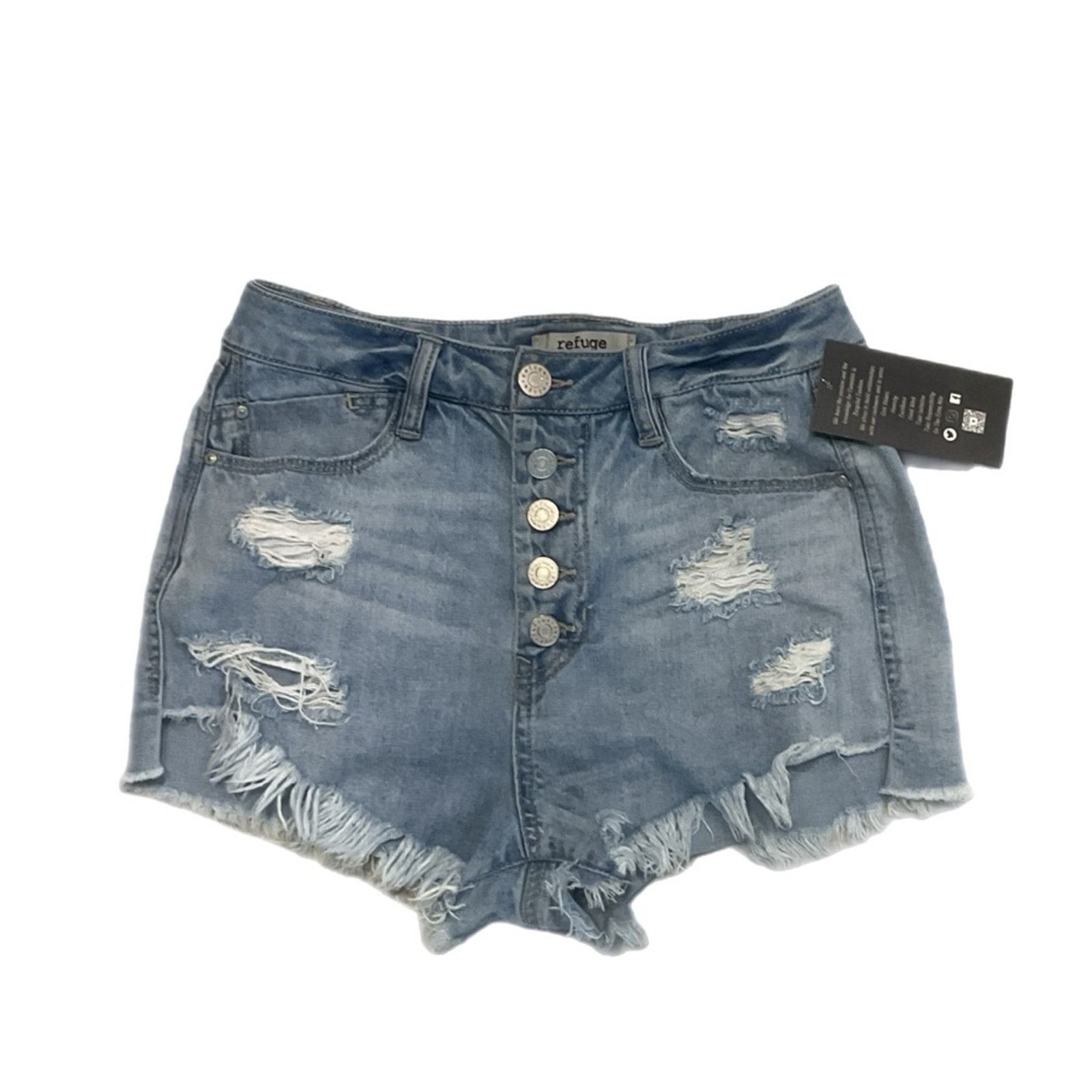 & Other Stories Refuge High Rise Button-Up Jean Shorts Size 26" / US 2 / IT 38 - 1 Thumbnail