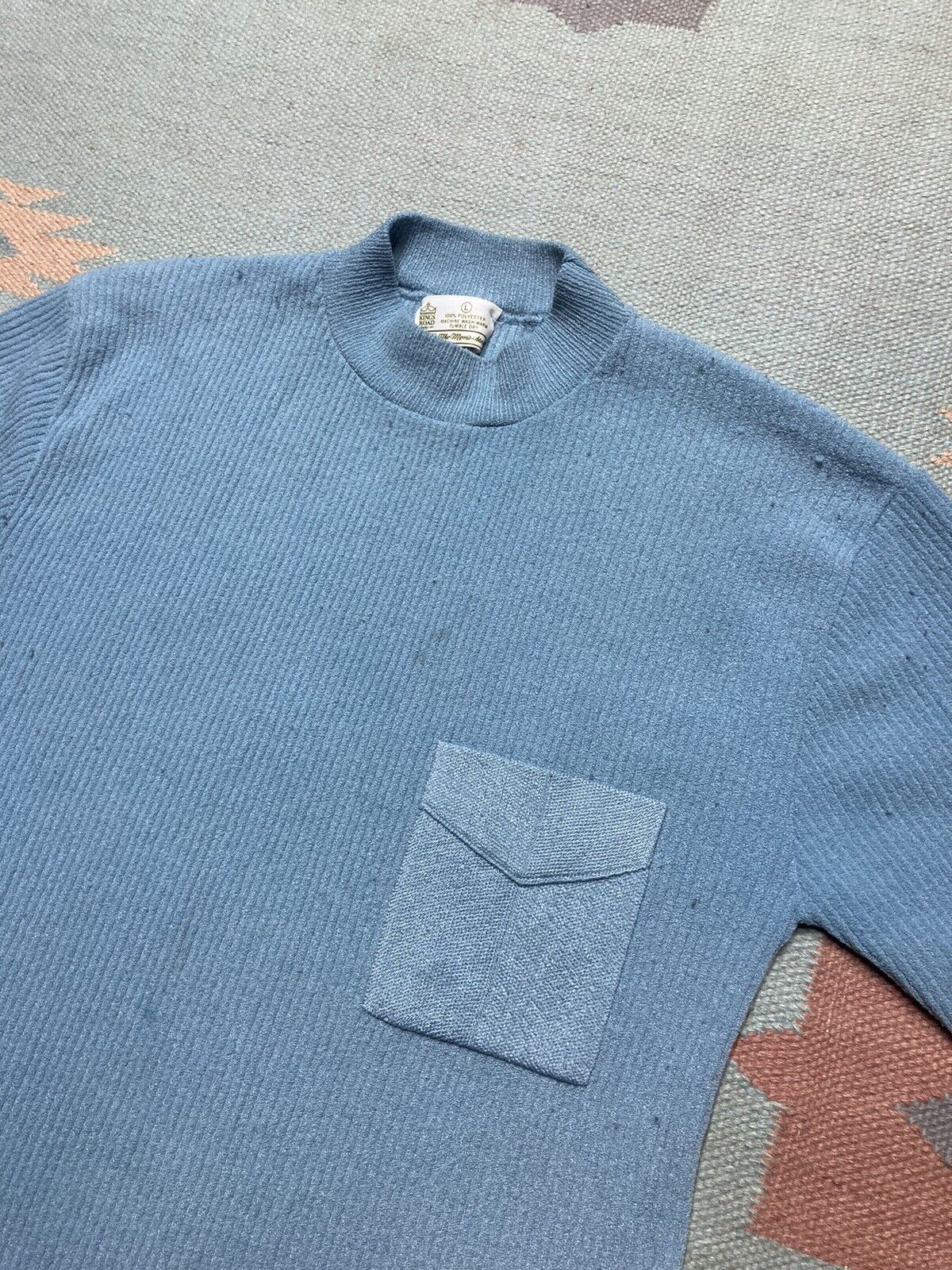 Vintage VTG 70s sears kings road knit pocket t shirt poly ribbed L Size US L / EU 52-54 / 3 - 3 Thumbnail