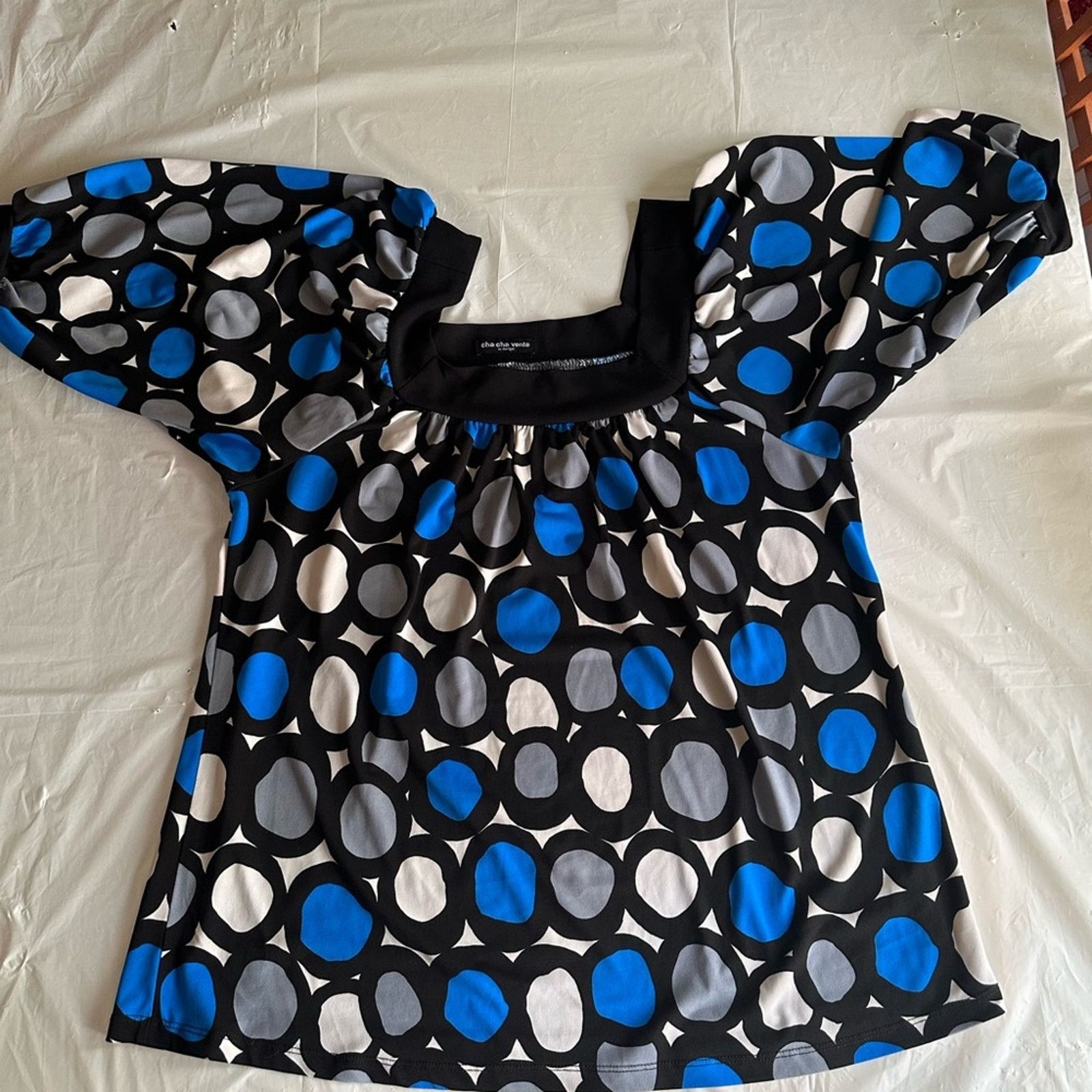 & Other Stories Cha Cha Vente Blue Circle Pattern Blouse XL Size XL / US 12-14 / IT 48-50 - 1 Thumbnail