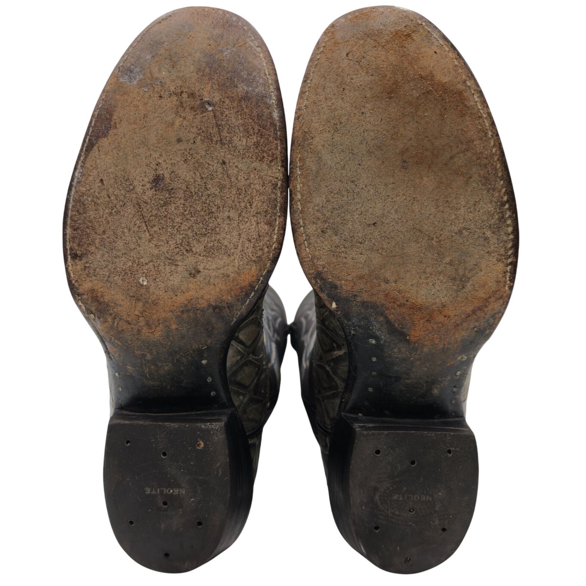 Other Vintage Pangolin Anteater Patina Gray Grey Round Toe Cowboy Size US 8.5 / EU 41-42 - 4 Thumbnail