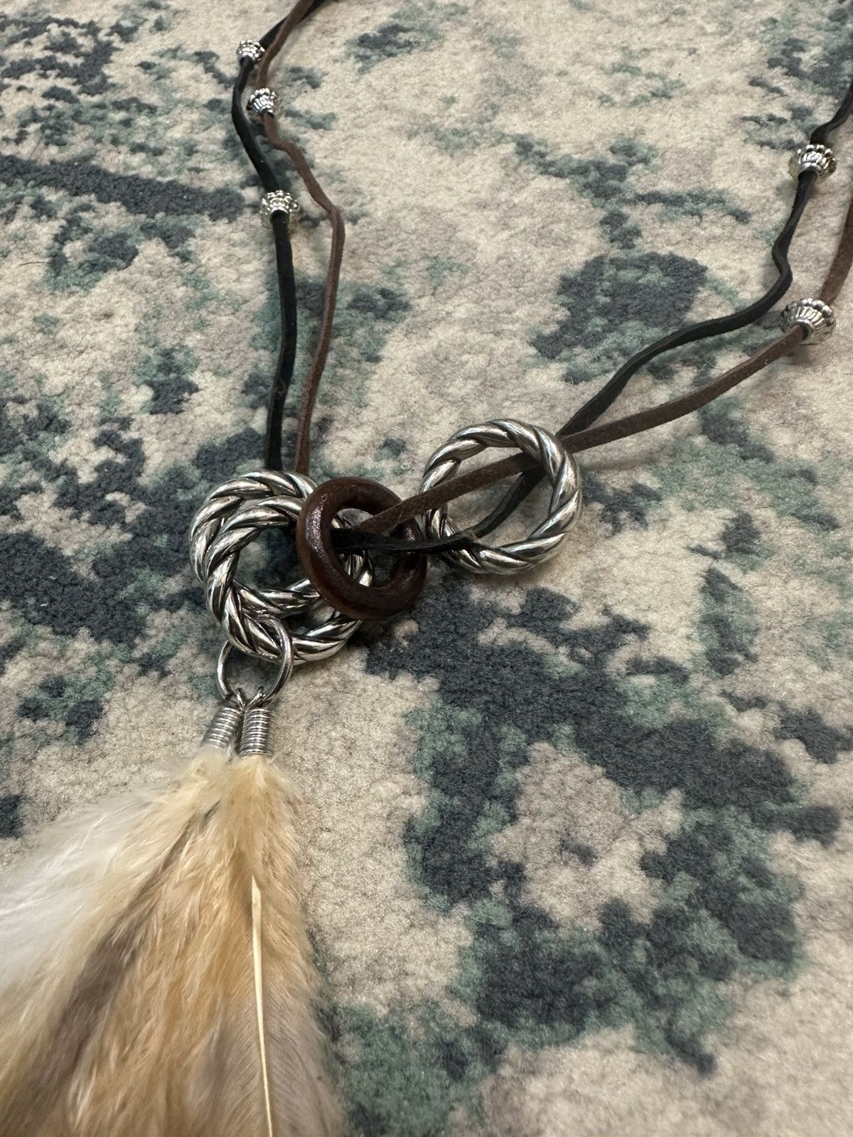 Japanese Brand GOA Style Feather Necklace (2 Pcs) Size ONE SIZE - 14 Thumbnail