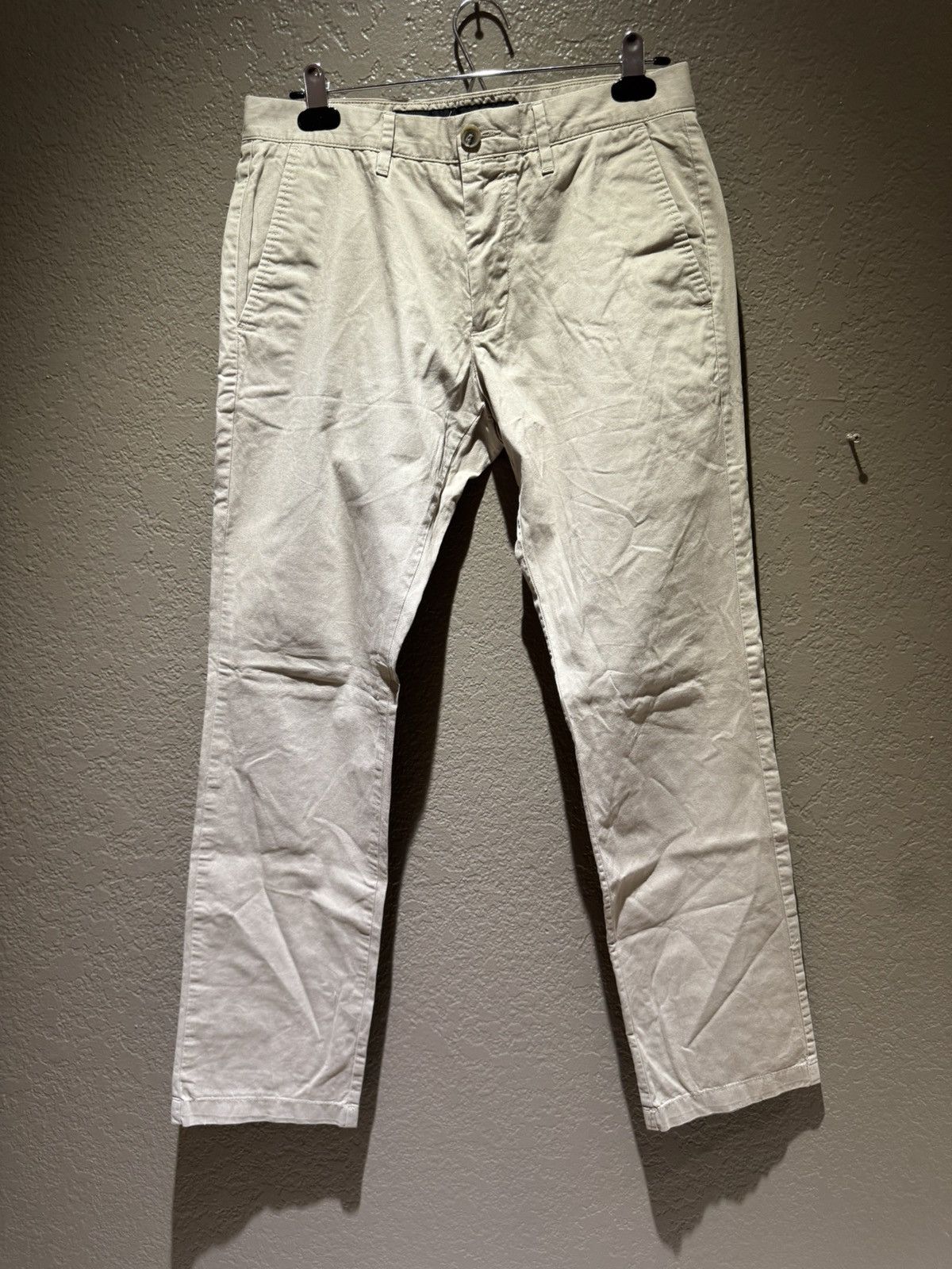 Marc Anthony Beige Marc Anthony Khaki Beige Chino Pants Button Pockets Size US 30 / EU 46 - 1 Thumbnail