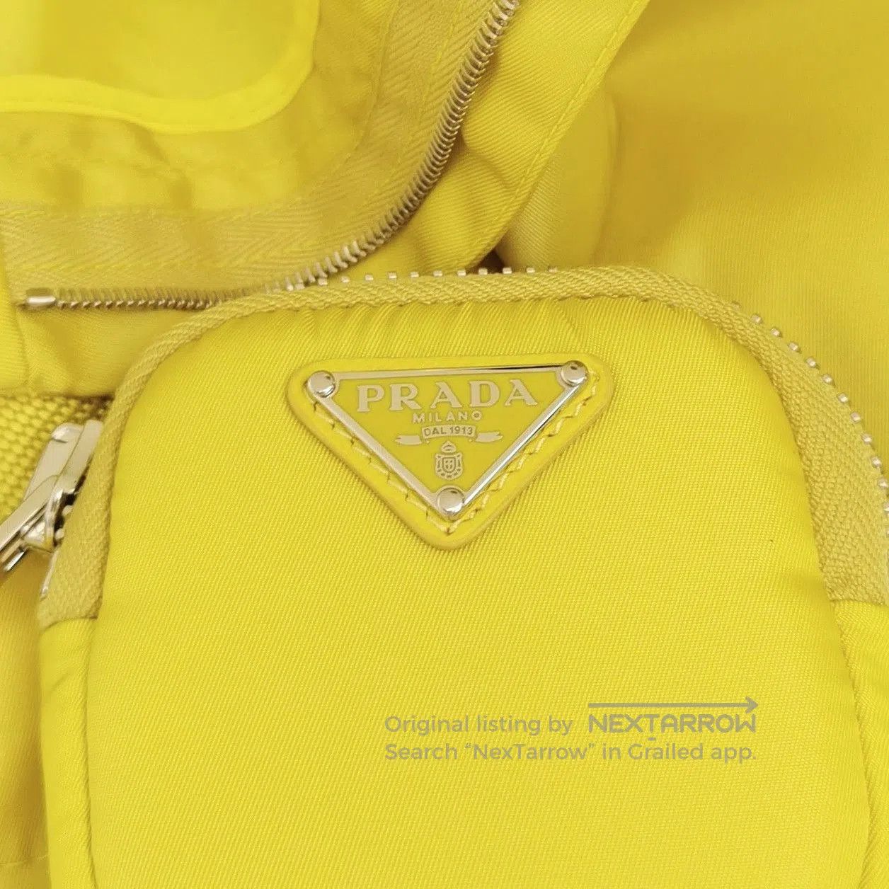 Prada Prada Yellow Belted Shorts with Pocket . Size 37" - 2 Thumbnail