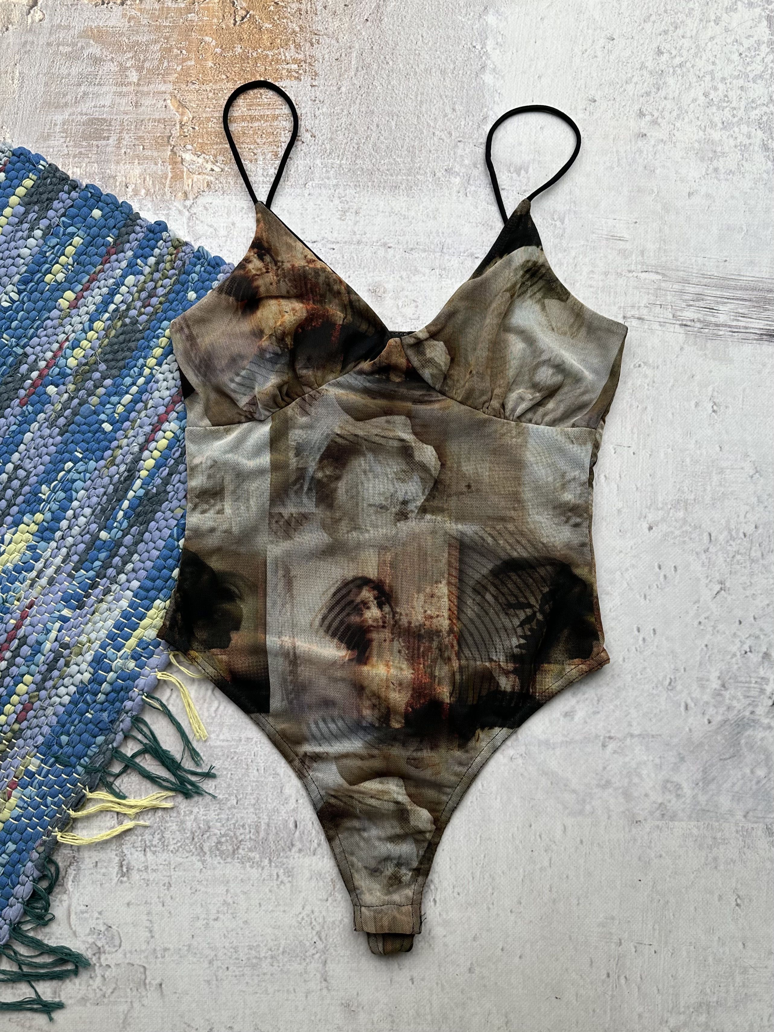 Vintage Vintage Printed Bodysuit A579(299) Size S / US 4 / IT 40 - 1 Thumbnail
