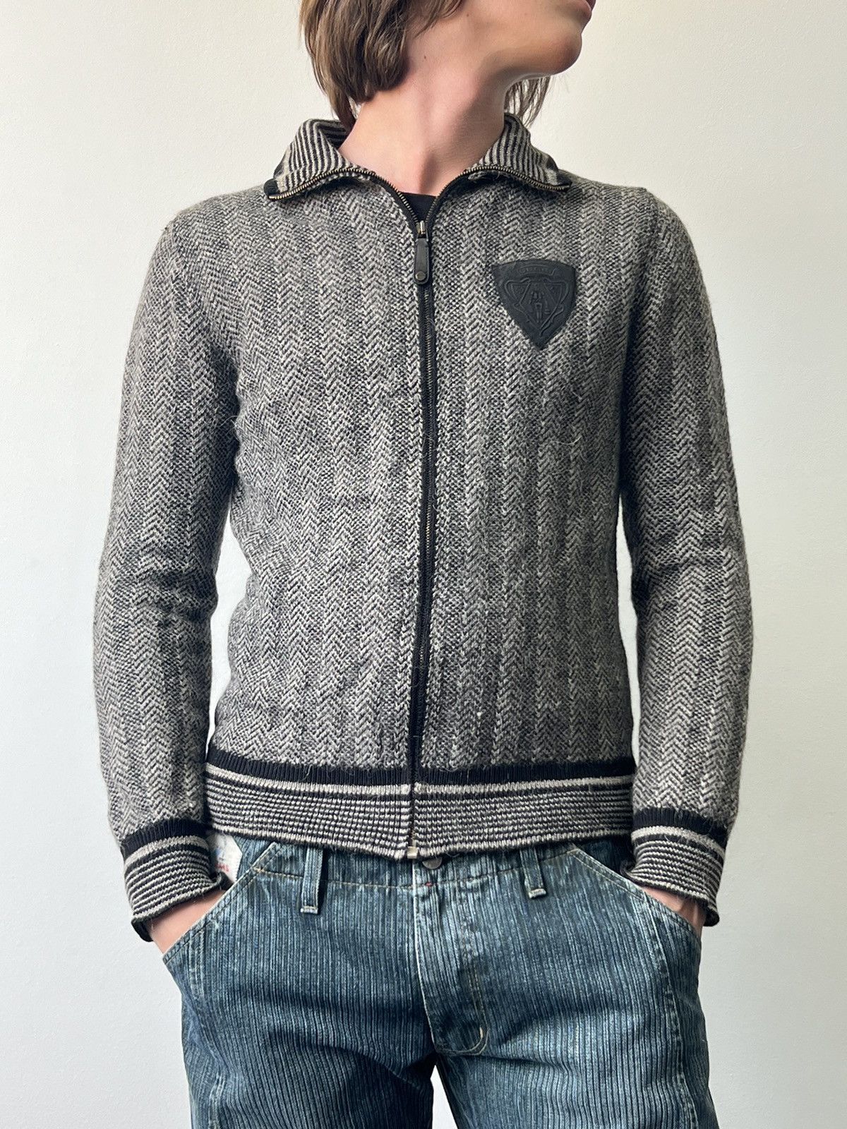 Gucci Vintage Gucci Tom Ford era mohair alpaca wool zip cardigan Size US L / EU 52-54 / 3 - 1 Thumbnail