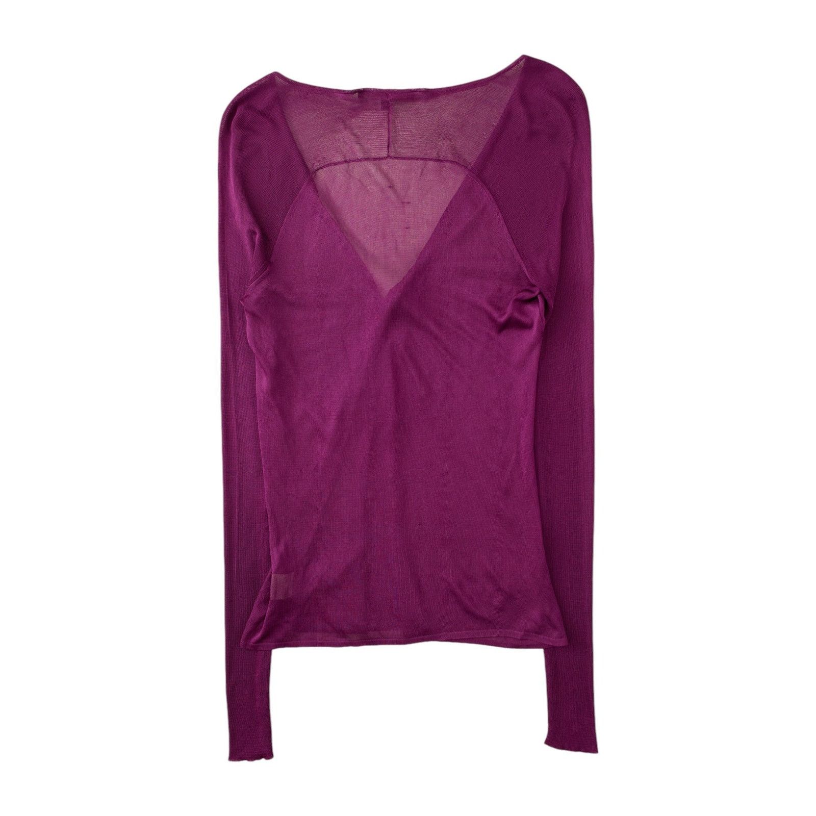 Gucci by Tom Ford F/W 2000 Scrunch Purple Long Sleeve Top Size M / US 6-8 / IT 42-44 - 2 Thumbnail