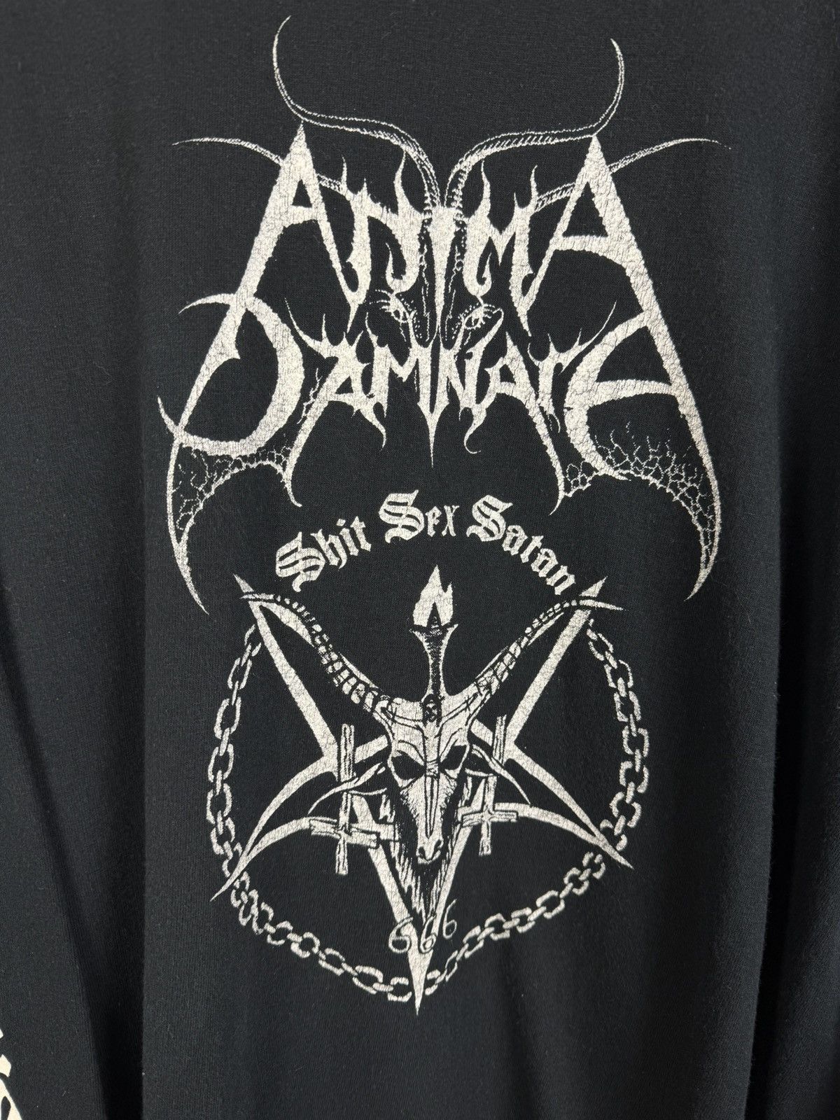 Band Tees 00s Anima Damnata 2007 Shit Sex Satan Metal Long Sleeve XL Size US XL / EU 56 / 4 - 2 Thumbnail