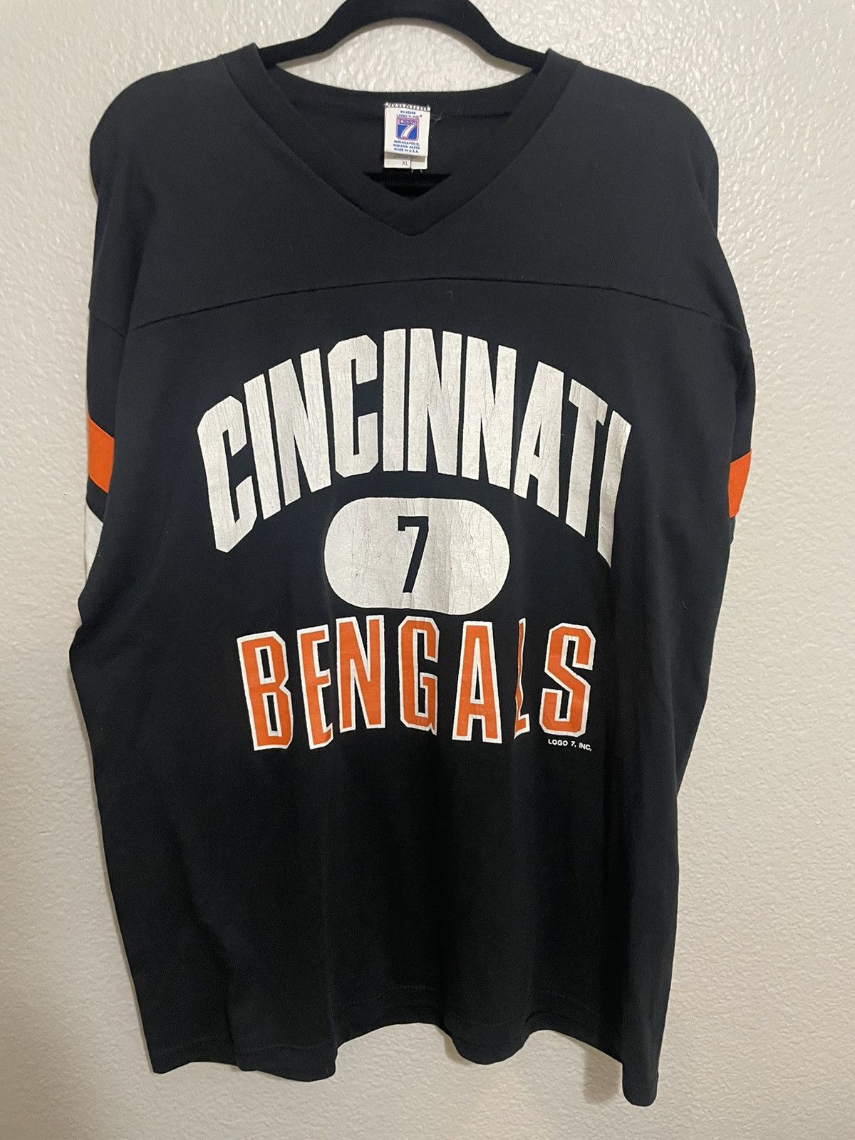 LOGO 7, Shirts, Vintage 9s Logo 7 Cincinnati Bengals Tshirt