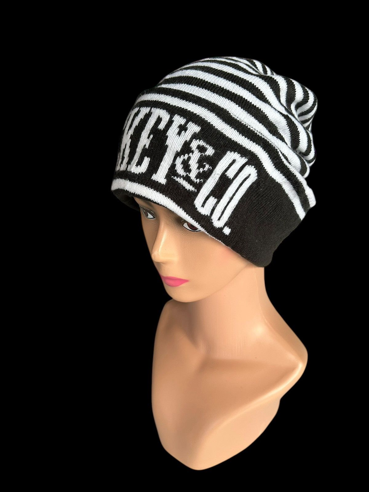 Japanese Brand × Kapital × Vintage Mickey Prison Stripe Beanie Hats Rare Size ONE SIZE - 4 Thumbnail