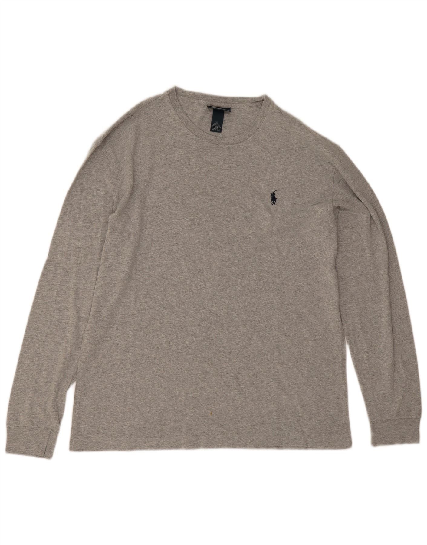 Polo Ralph Lauren Mens Top Long Sleeve Small Grey Flecked Cotton Size US L / EU 52-54 / 3 - 1 Thumbnail