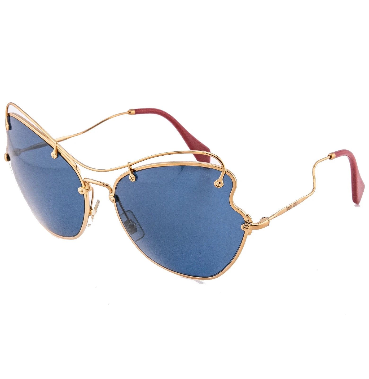 Miu Miu MIU MIU MU56RS SCENIQUE Butterfly 56R Blue Red Sunglasses Size ONE SIZE - 5 Thumbnail
