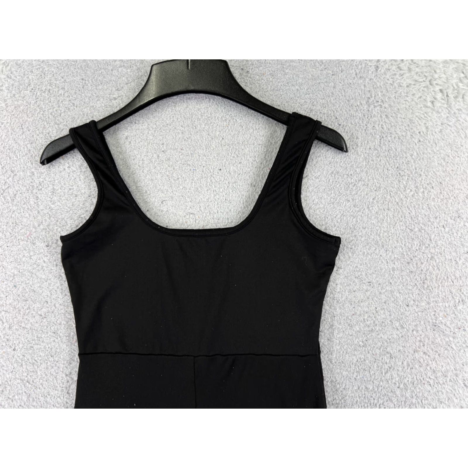 Vintage Bib Shorts Womens Small Black Singlet Polyester Blend Gym Weight Training Shirt Size 28" / US 6 / IT 42 - 4 Thumbnail